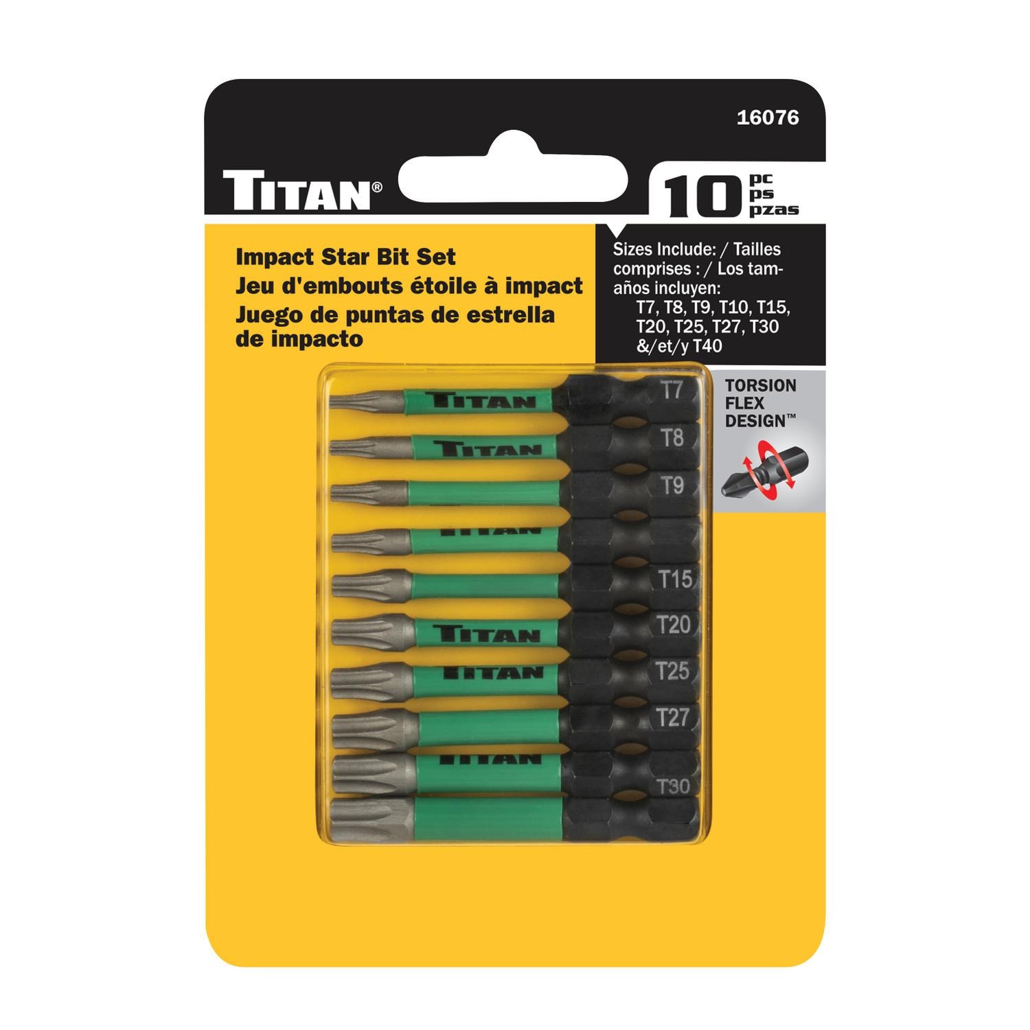 Titan Screwdriver Bit Set 16076 | AutoZone