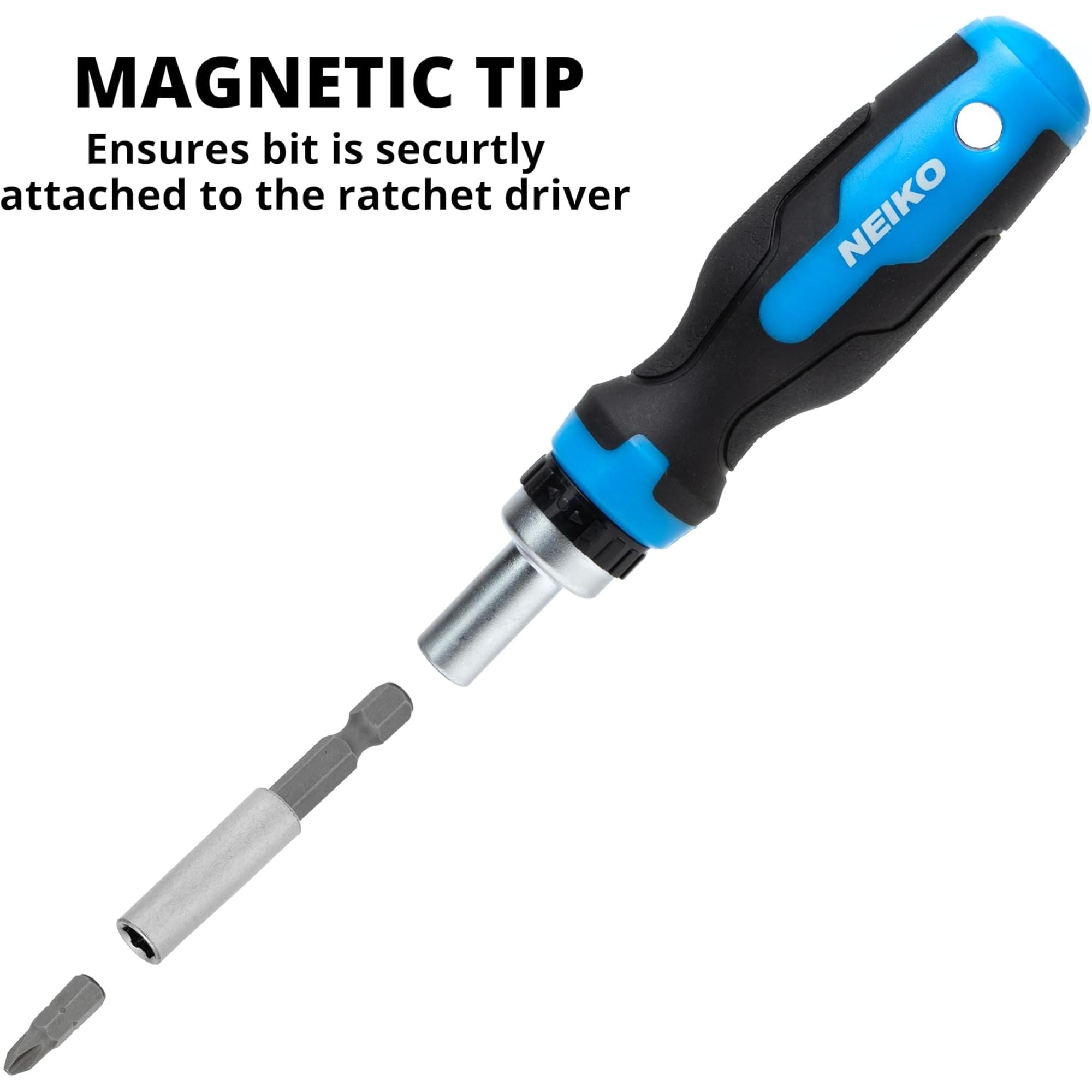 NEIKO Cr-V Steel, Security Bit Set and Ratcheting Screwdriver, 101