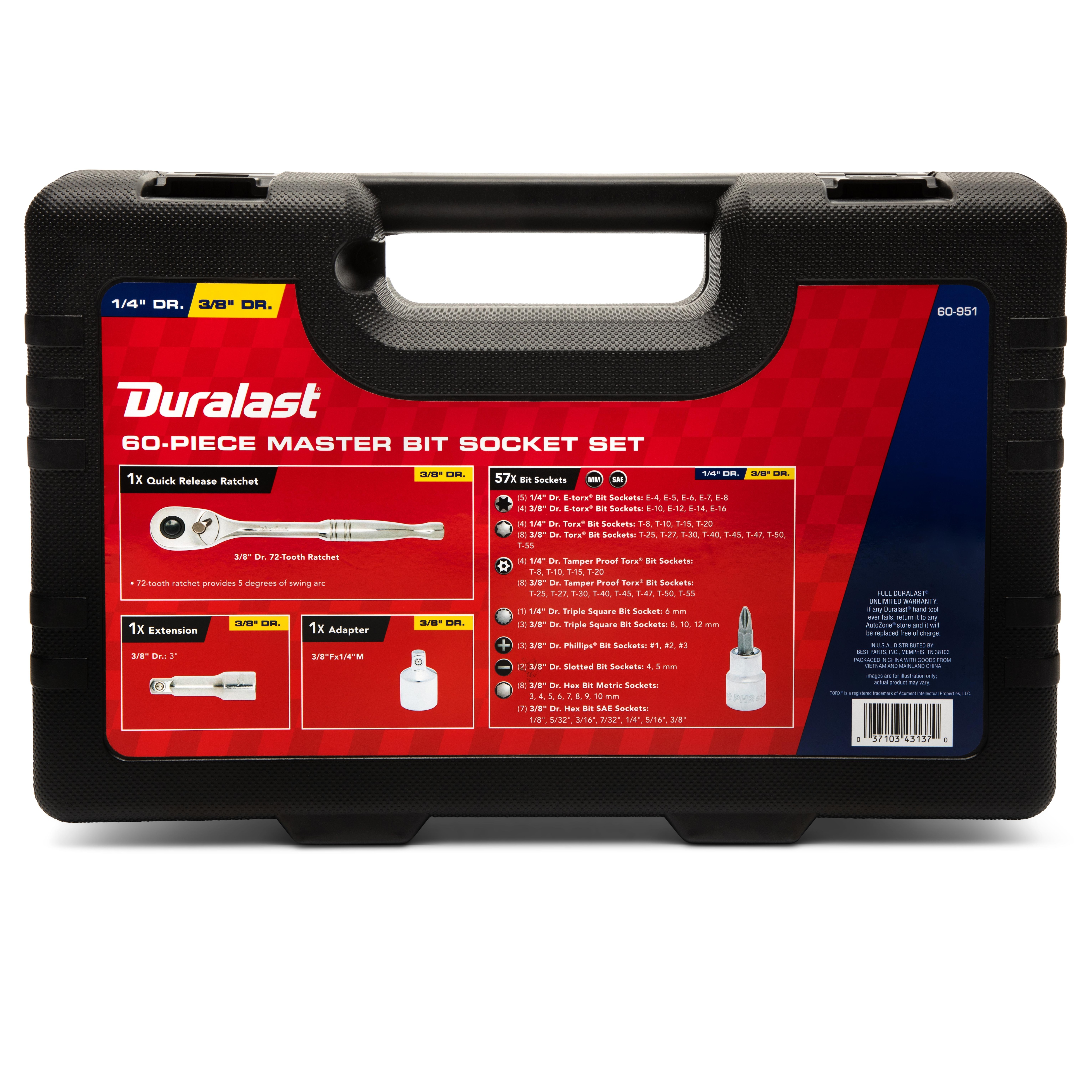 Duralast Socket Driver Bit Set 60-951 | AutoZone
