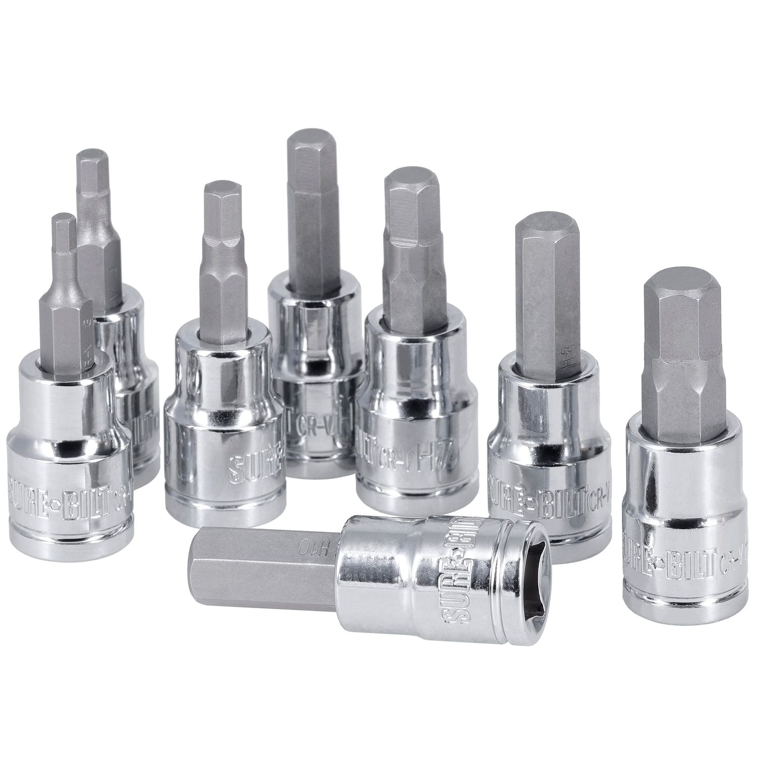 Great Neck 3/8in Drive Hex Bit Set Metric 9 Piece | AutoZone