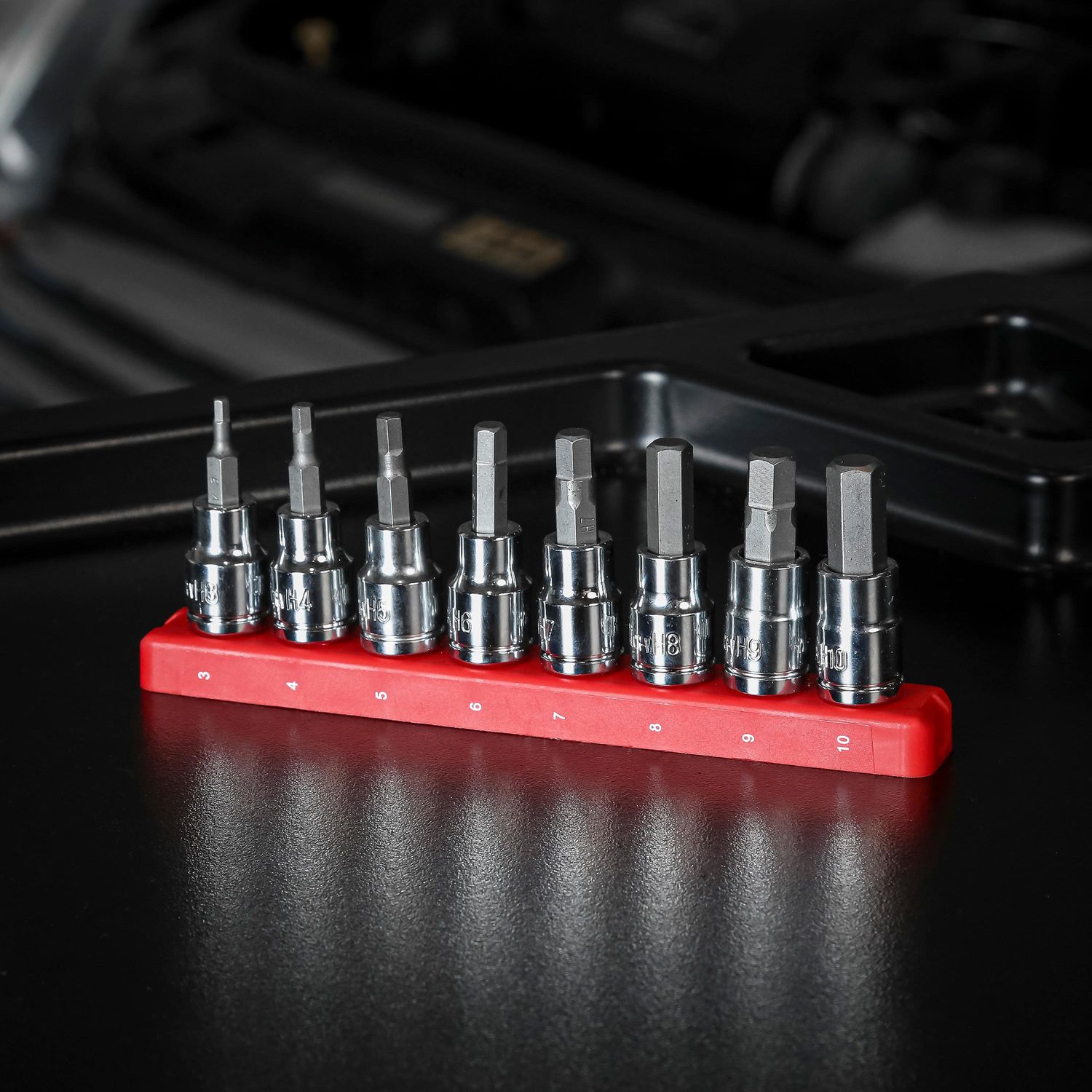 Great Neck 3/8in Drive Hex Bit Set Metric 9 Piece | AutoZone