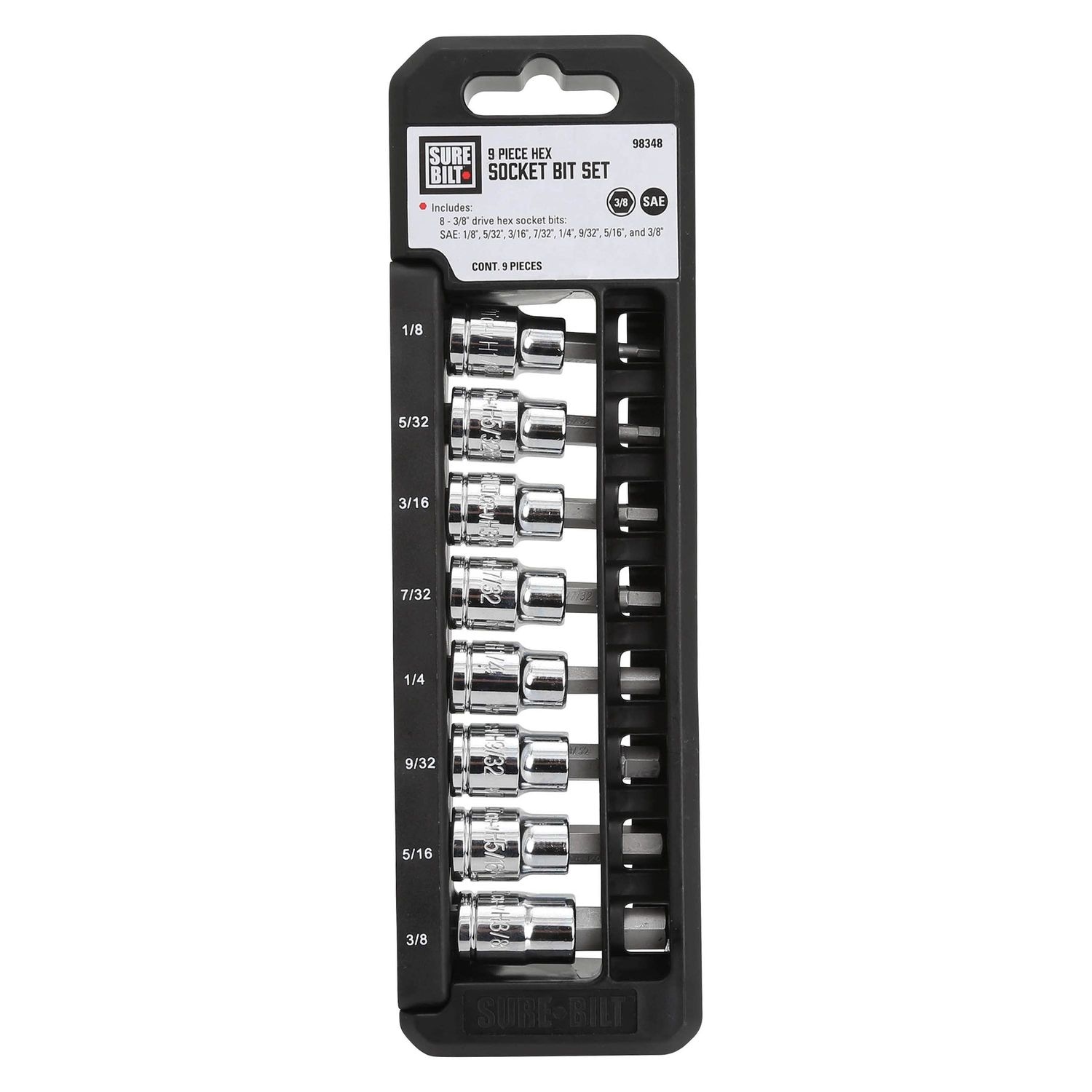 Great Neck 3/8in Drive Hex Bit Set Set 9 Piece | AutoZone