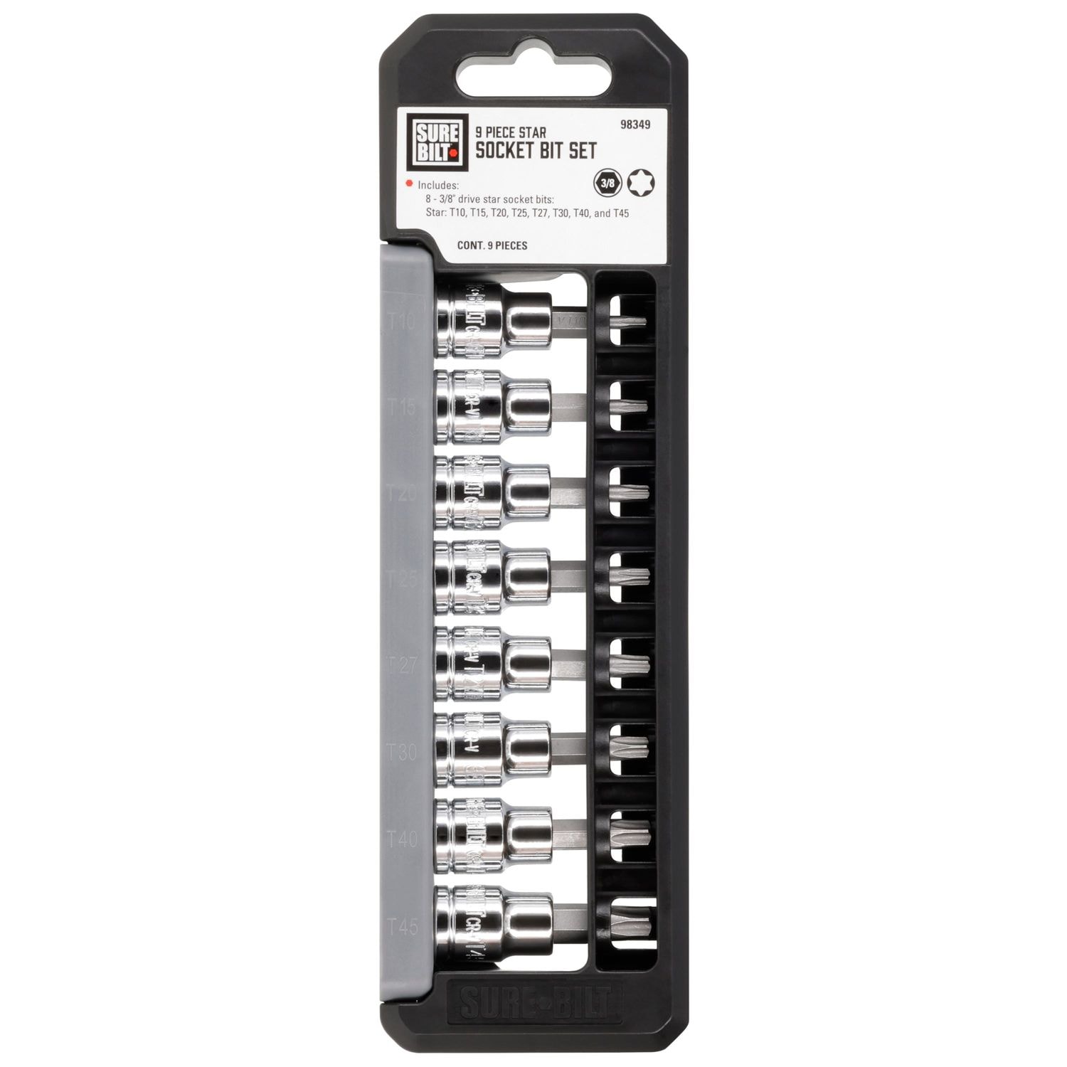 Great Neck 3/8in Drive Star Bit Set 9 Piece | AutoZone