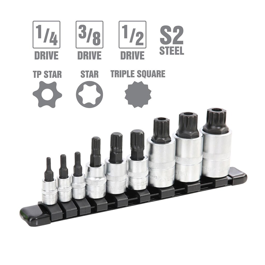 OEMTOOLS Triple Square Bit Set 9 Piece | AutoZone