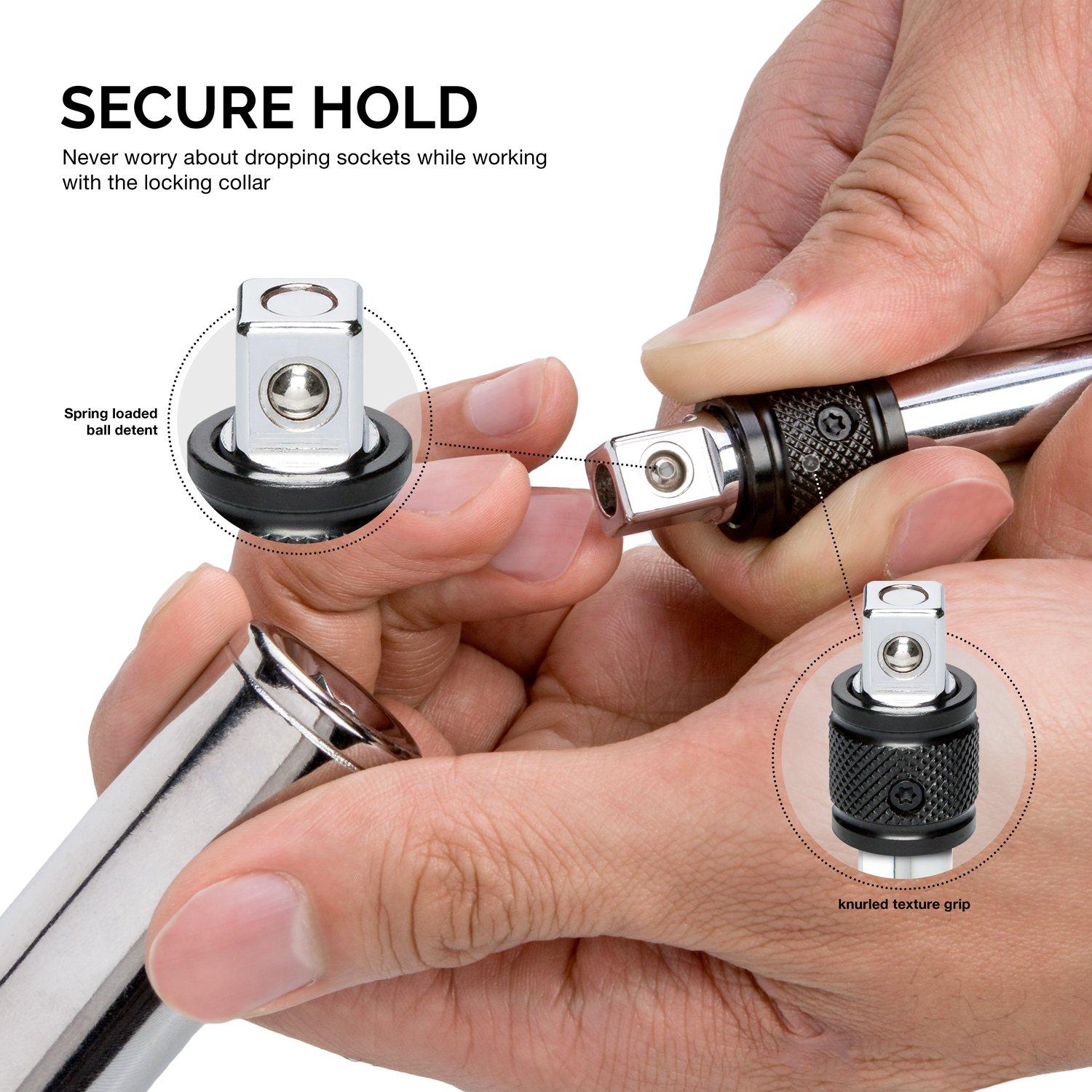NEIKO 3/8in Drive 3in, 6in, 10in, Remove Sparkplugs, Cr-V, Locking