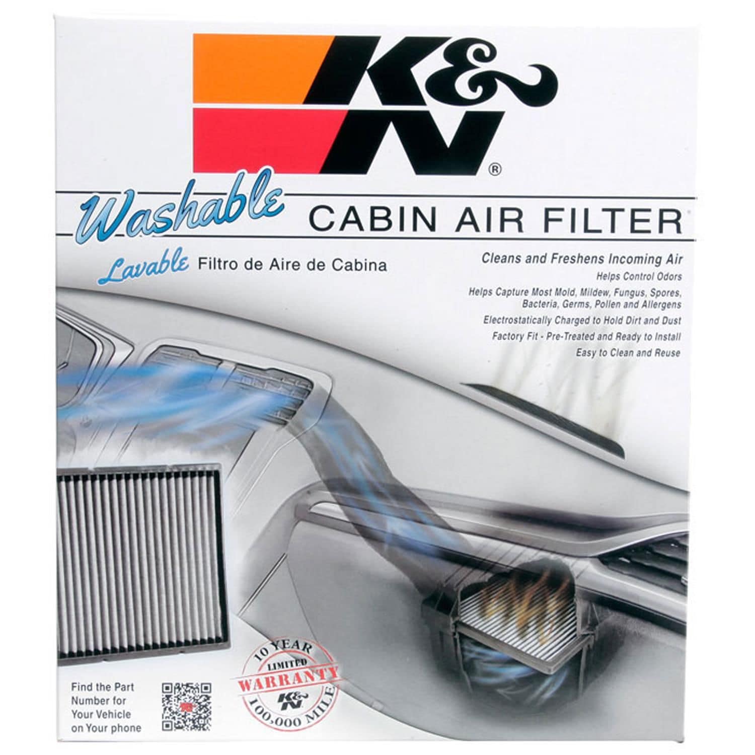 K&N Performance Cabin Air Filter VF3001 | AutoZone