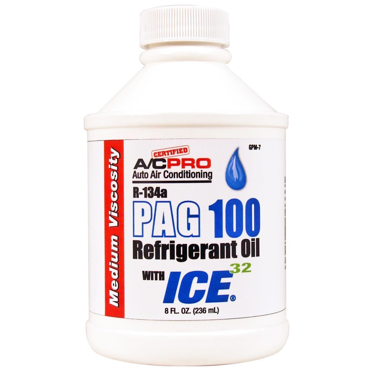 Certified A/C Pro R-134a PAG 100 Refrigerant Oil with Ice 32 8oz