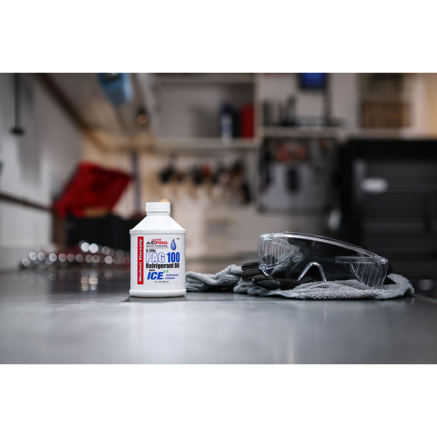 Certified A/C Pro R-134a PAG 100 Refrigerant Oil with Ice 32 8oz