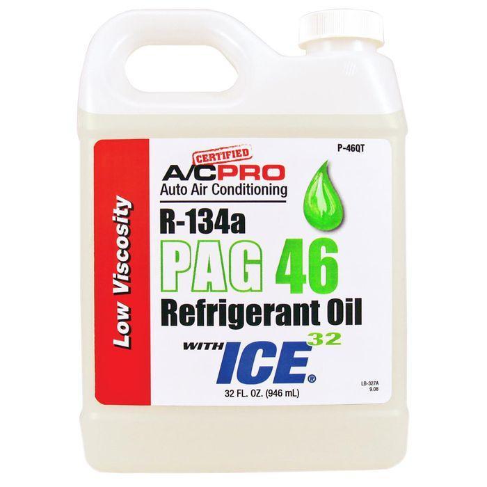 Certified A/C Pro R-134a PAG 46 Refrigerant Oil with Ice 32oz