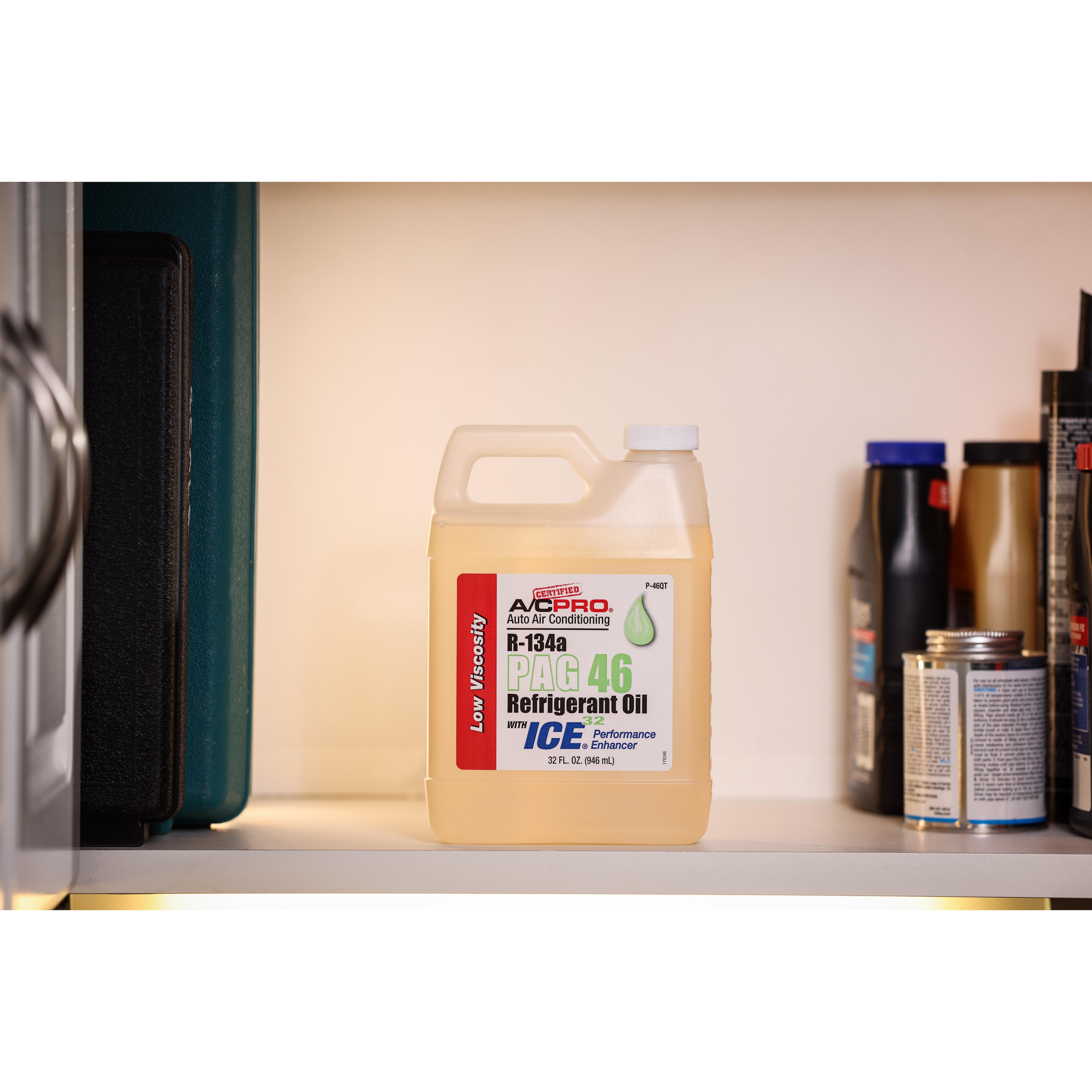 Certified A/C Pro R-134a PAG 46 Refrigerant Oil with Ice 32oz