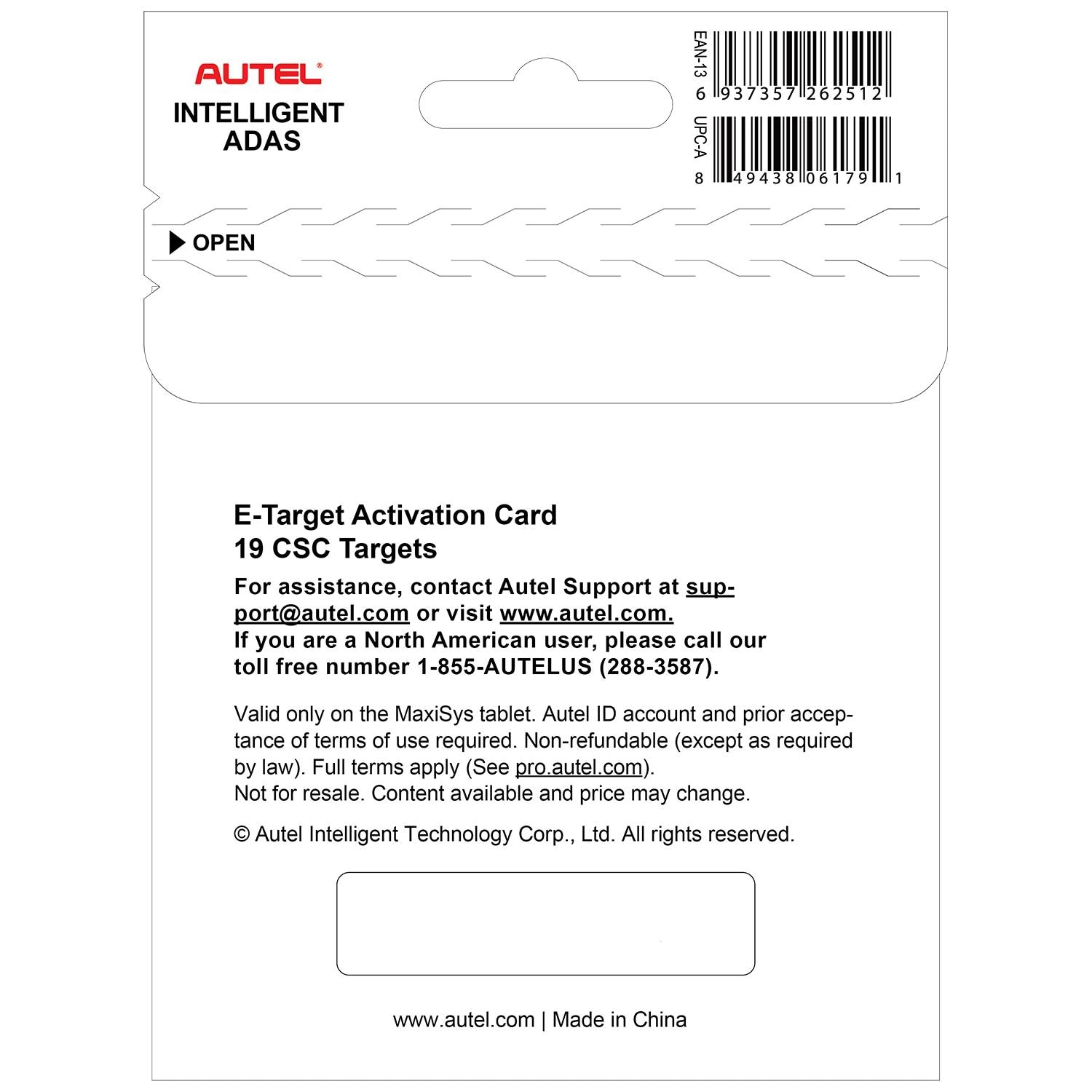 Autel Advance Driver Assistance System (ADAS) Calibration Software ...