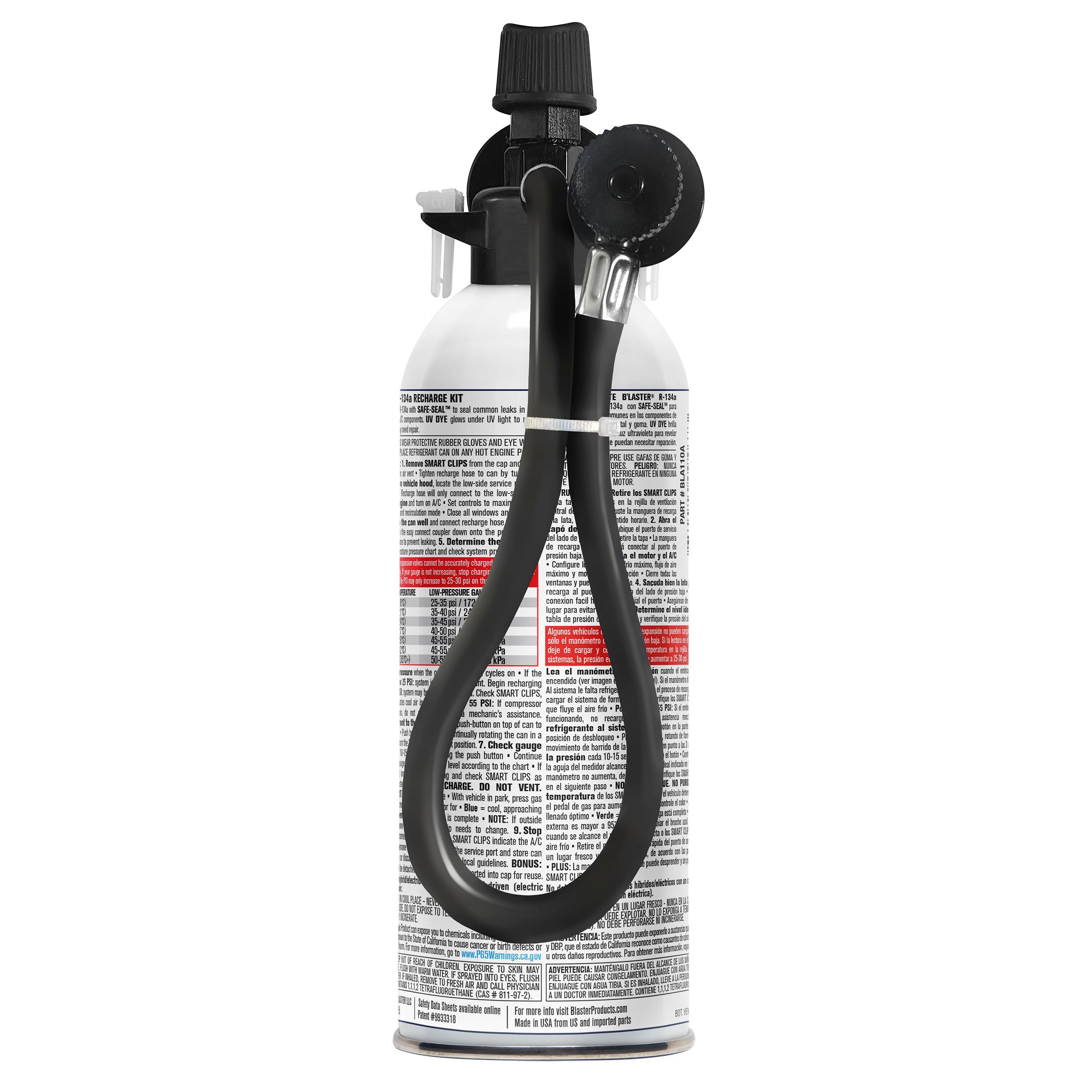 B'laster R-134a Refrigerant Kit with Stop Leak and UV Dye 12oz