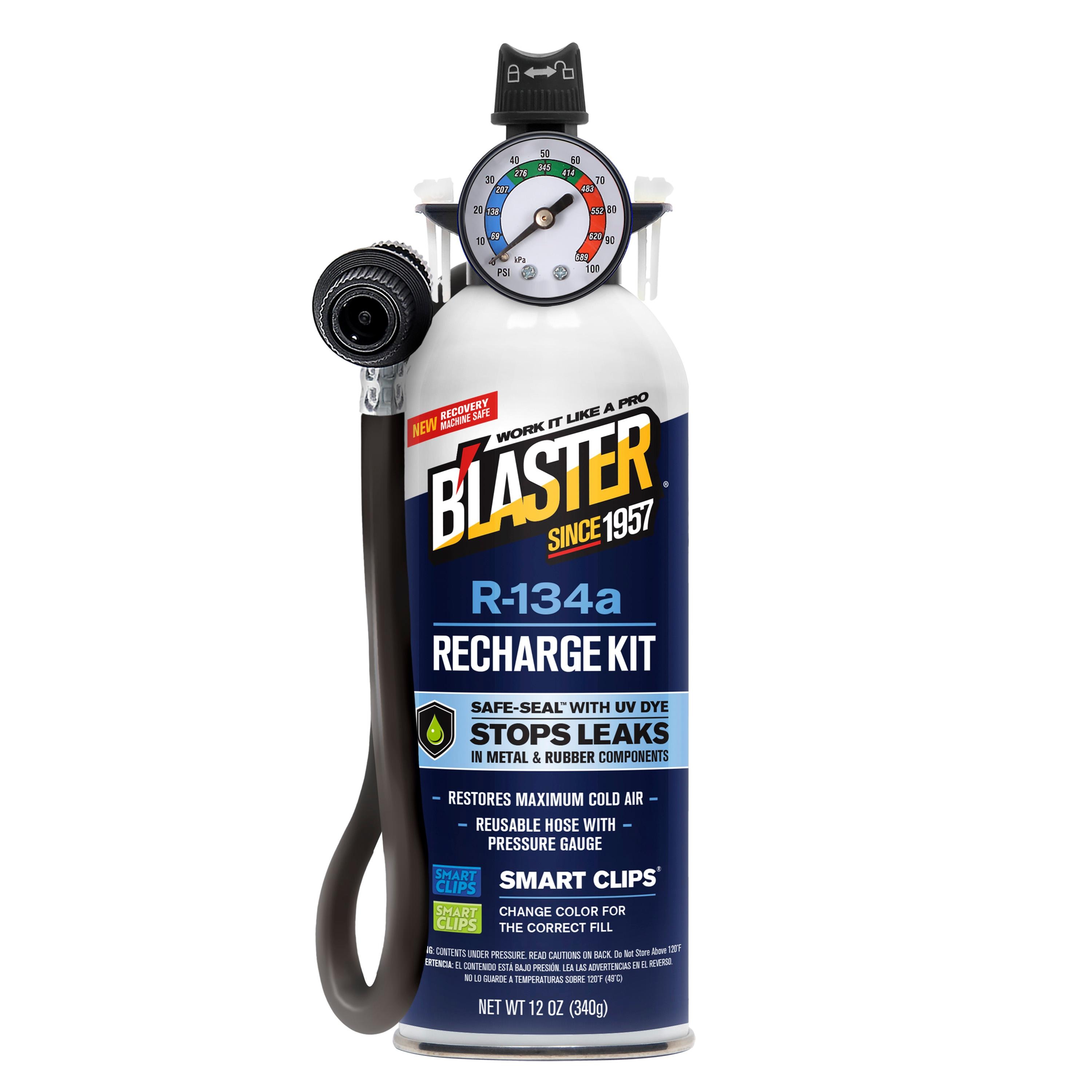 B'laster R134A Refrigerant with Leak Stop, Detection Dye and