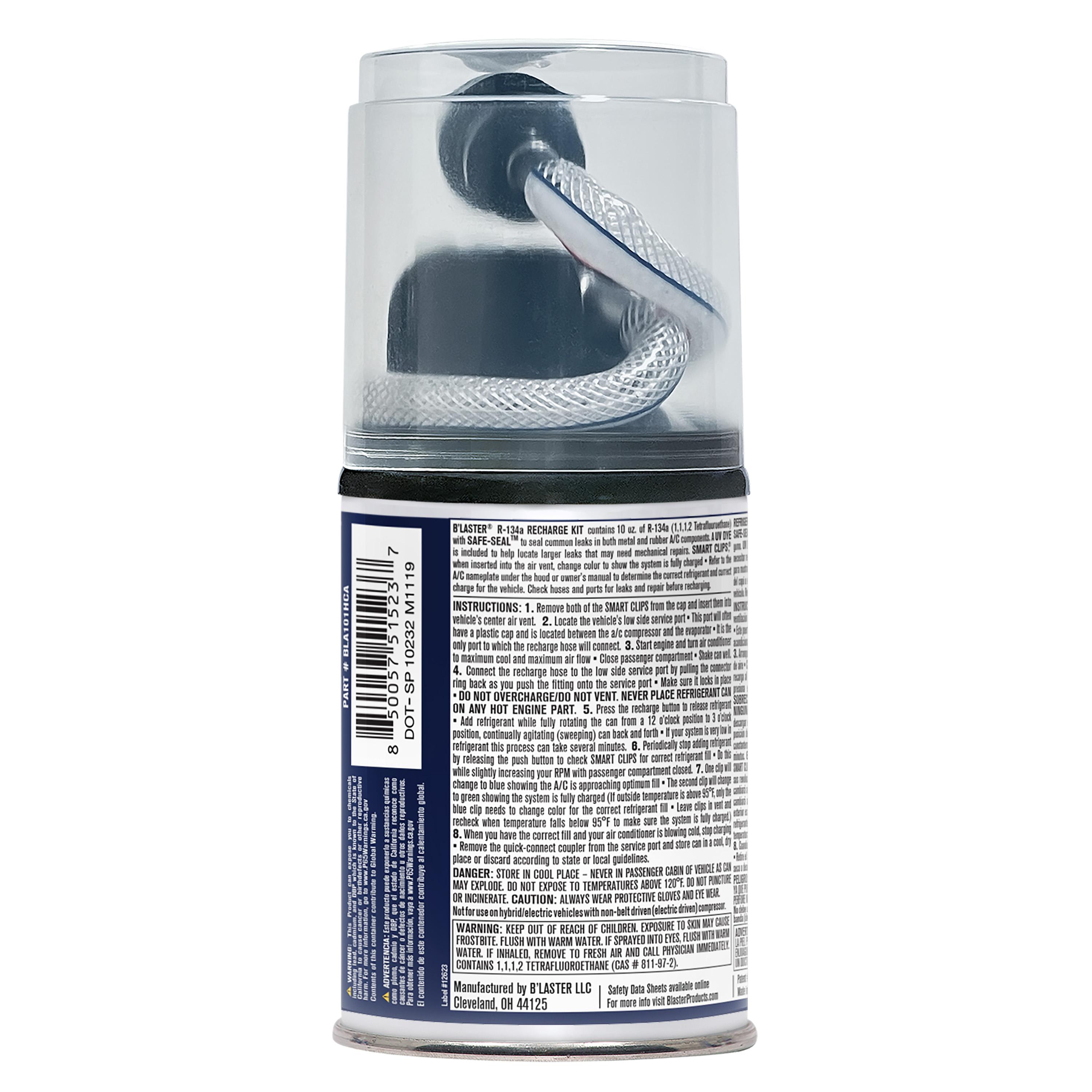 B'laster R134A Refrigerant with Leak Stop, Detection Dye and