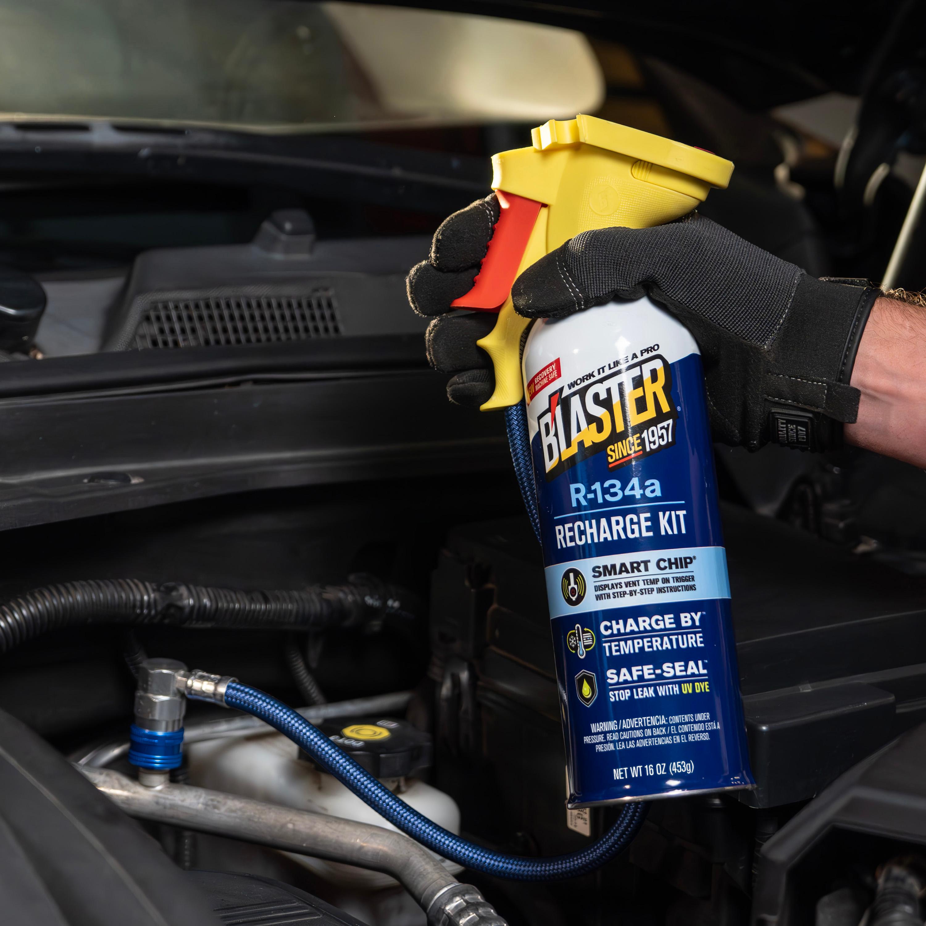 B'laster R-134a Refrigerant Kit with Stop Leak and Charging Hose