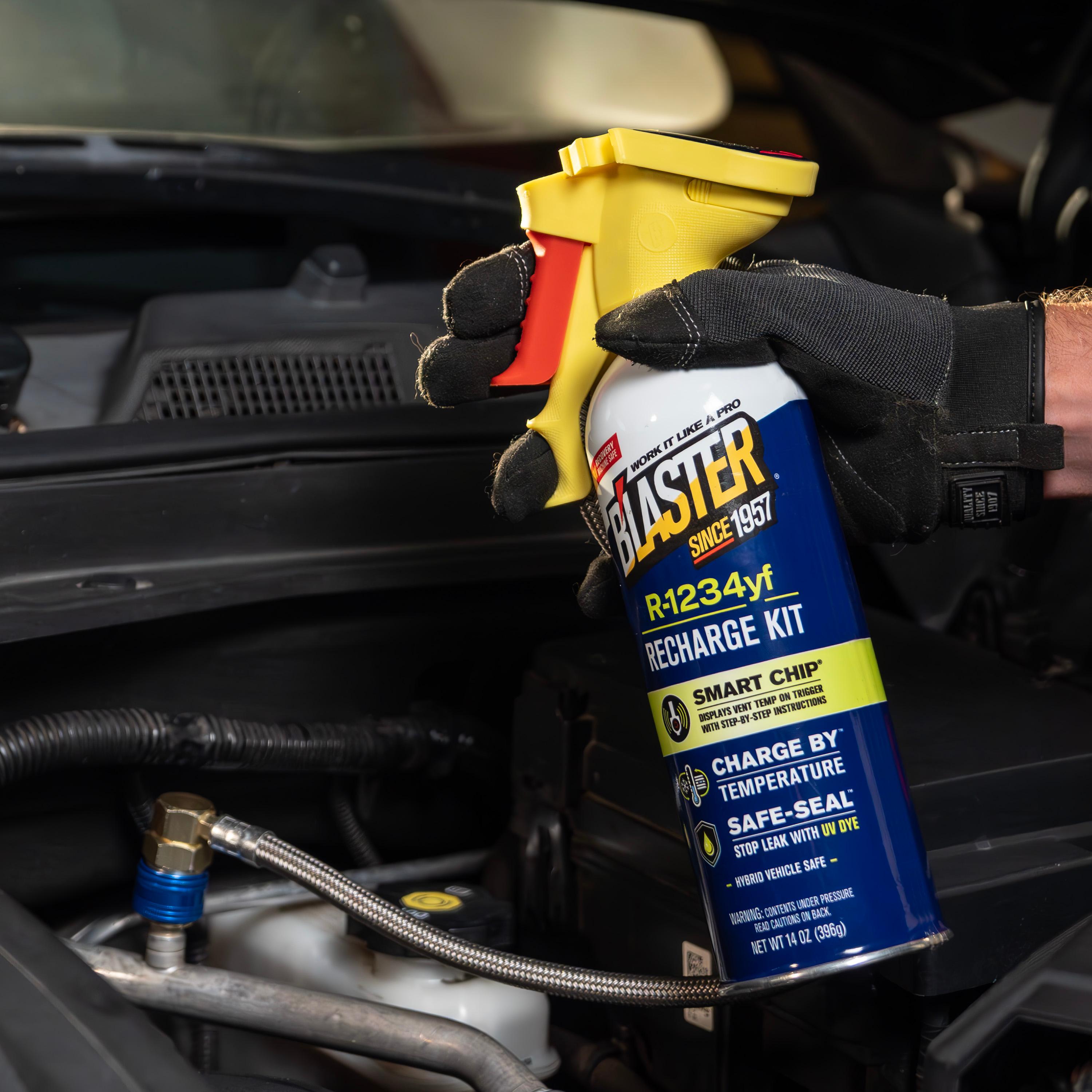 B'laster R1234yf Refrigerant Kit with Stop Leak and Charging Hose