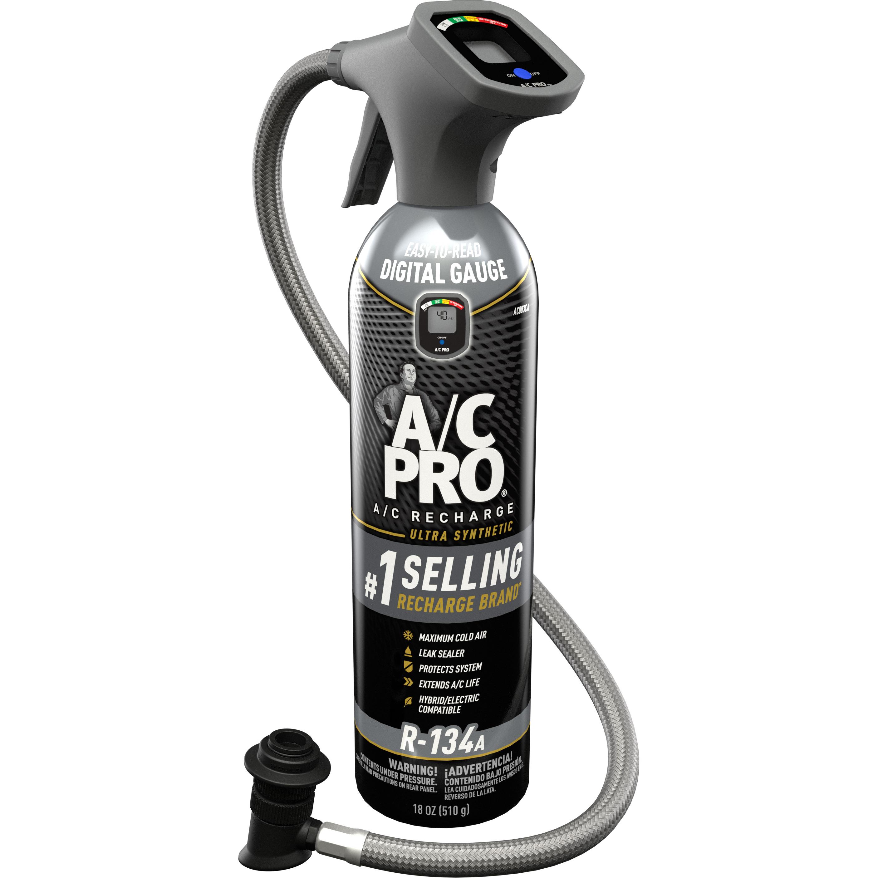 A/C Pro R-134a Refrigerant Kit with Stop Leak and Charging Hose 18oz for Toyota tundra