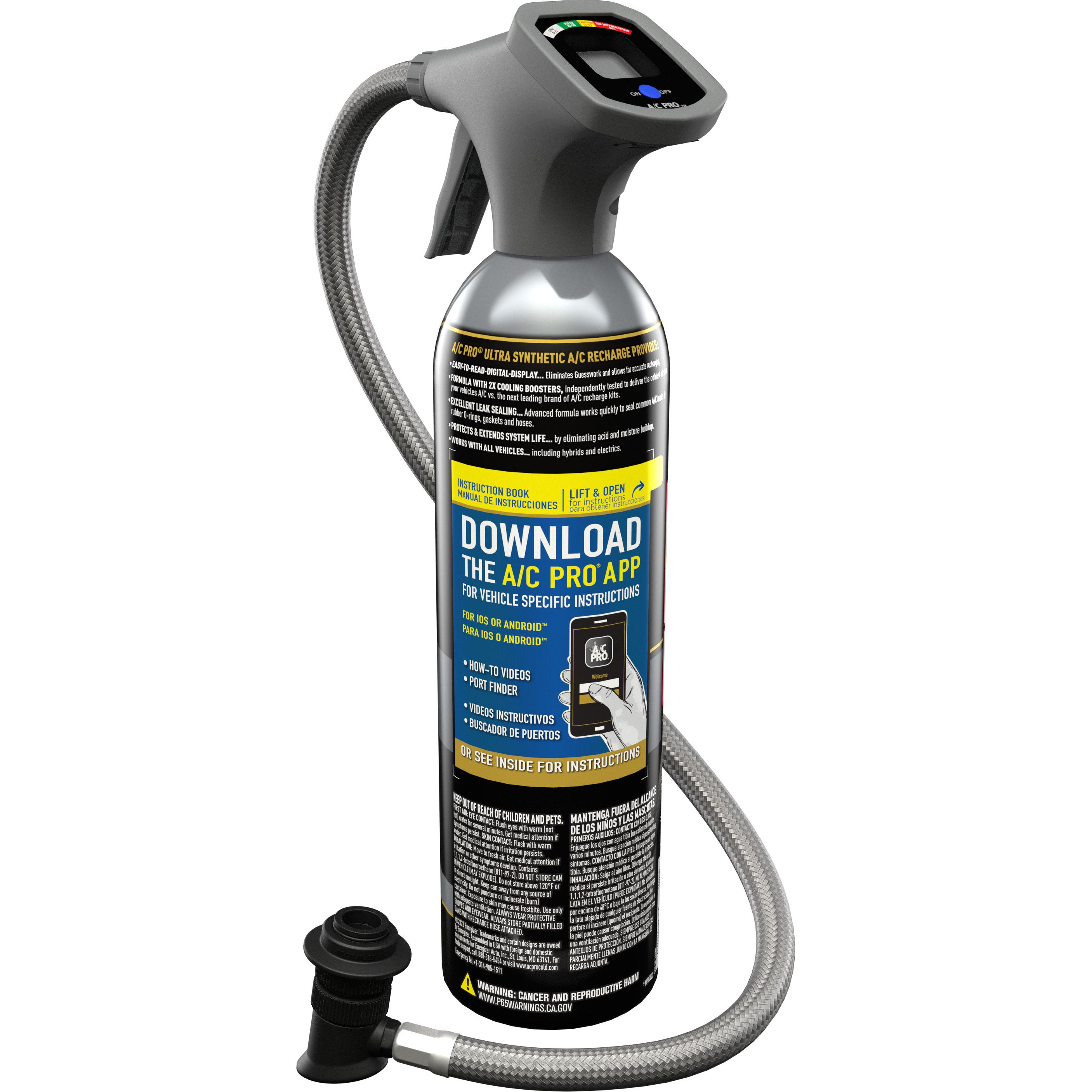 A/C Pro R-134a Refrigerant Kit with Stop Leak and Charging Hose