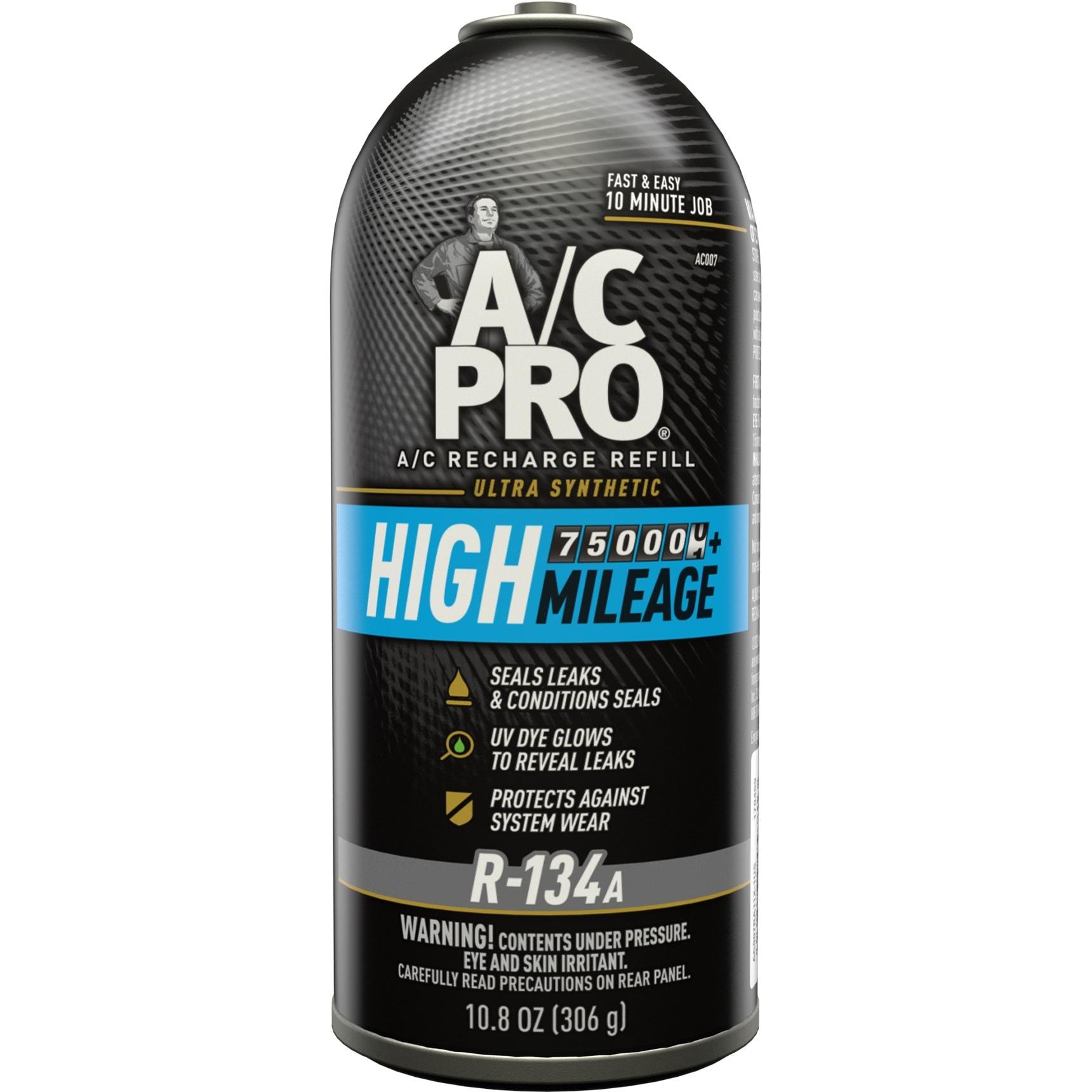 A/C Pro High Mileage R-134a Refrigerant with Stop Leak and UV Dye for Toyota tundra