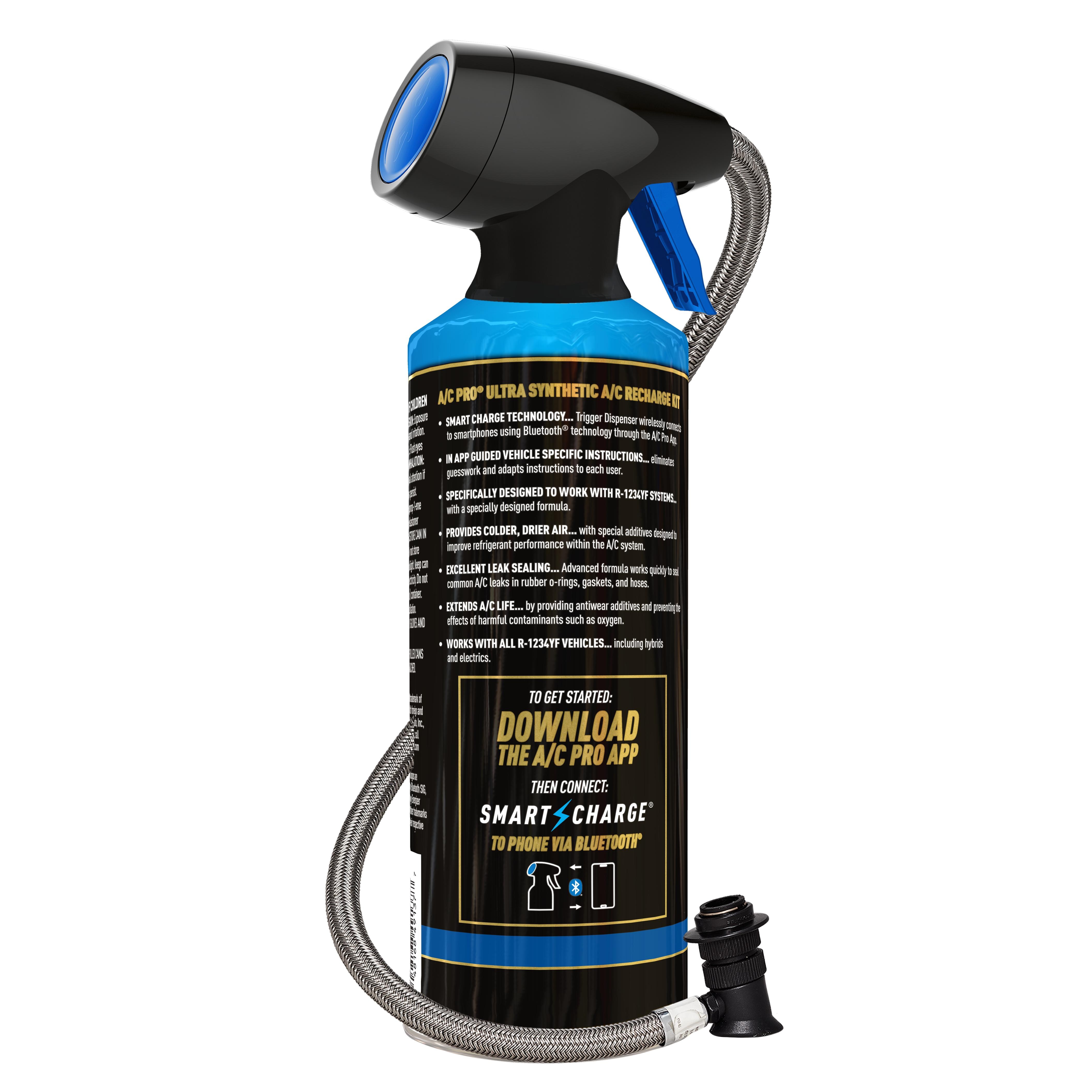 A/C Pro R1234yf Refrigerant with Stop Leak and Bluetooth Charging
