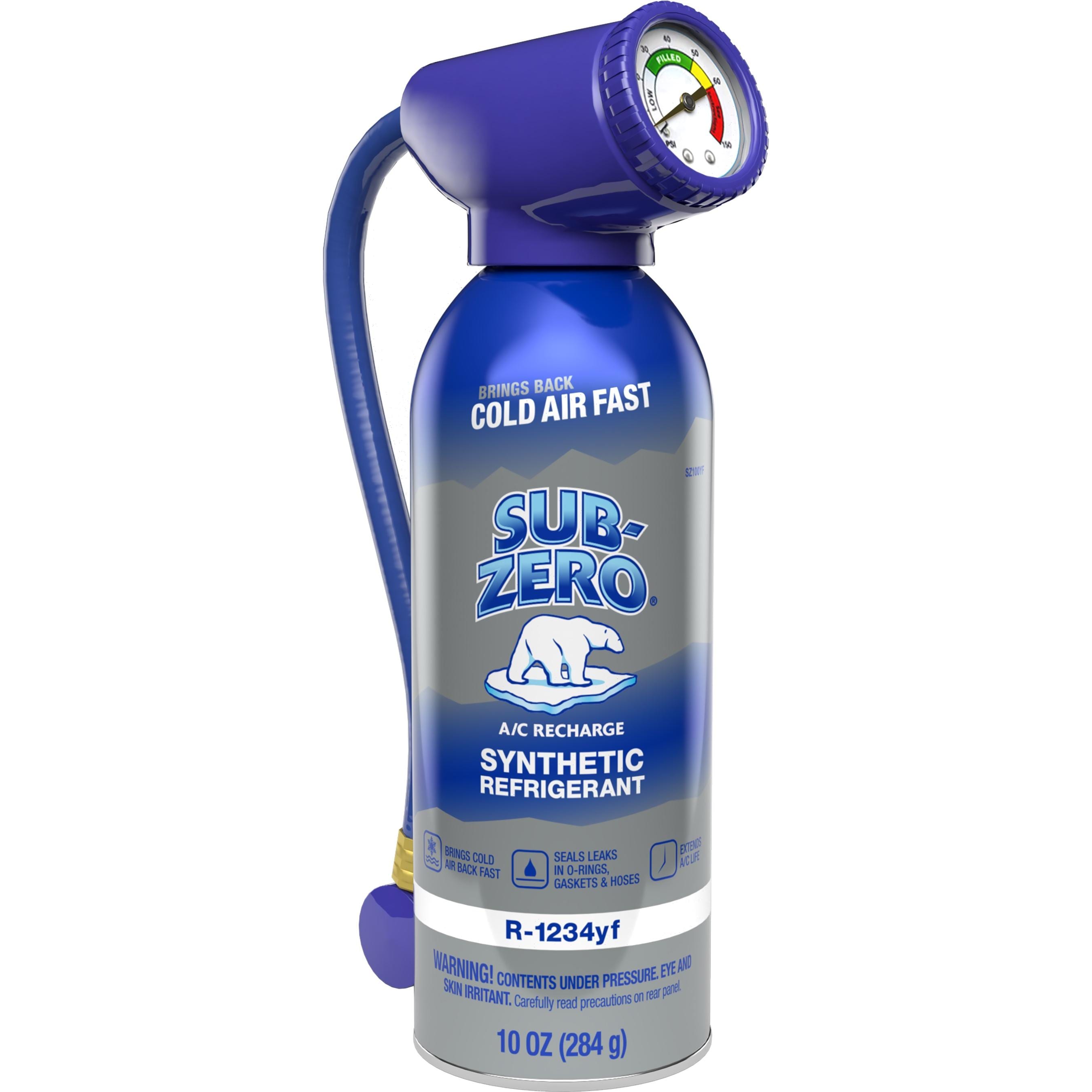 SubZero R1234yf Refrigerant Kit with Stop Leak and Charging Hose 10oz for Toyota tundra