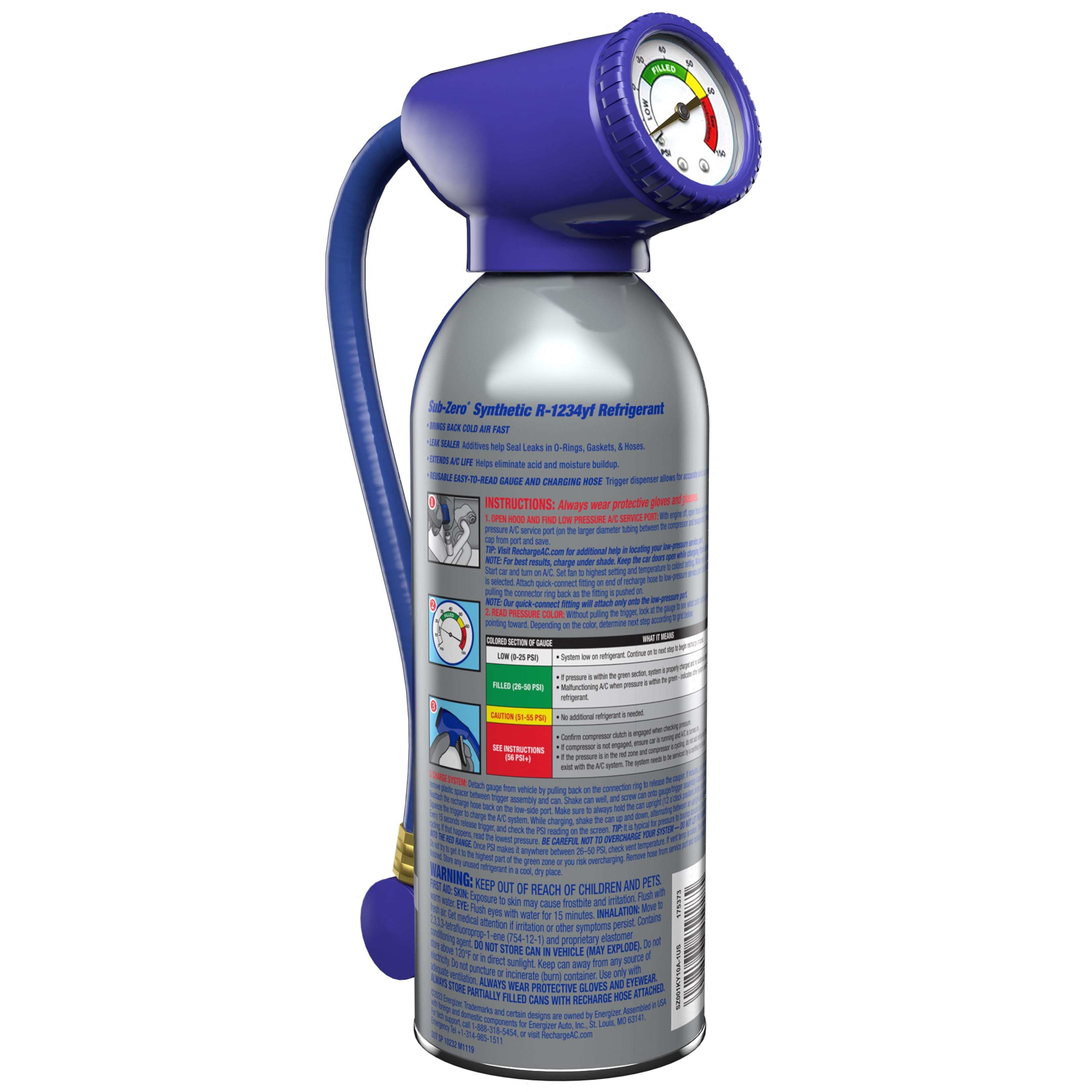 rin SubZero R1234yf Refrigerant Kit with Stop Leak and Charging Hose