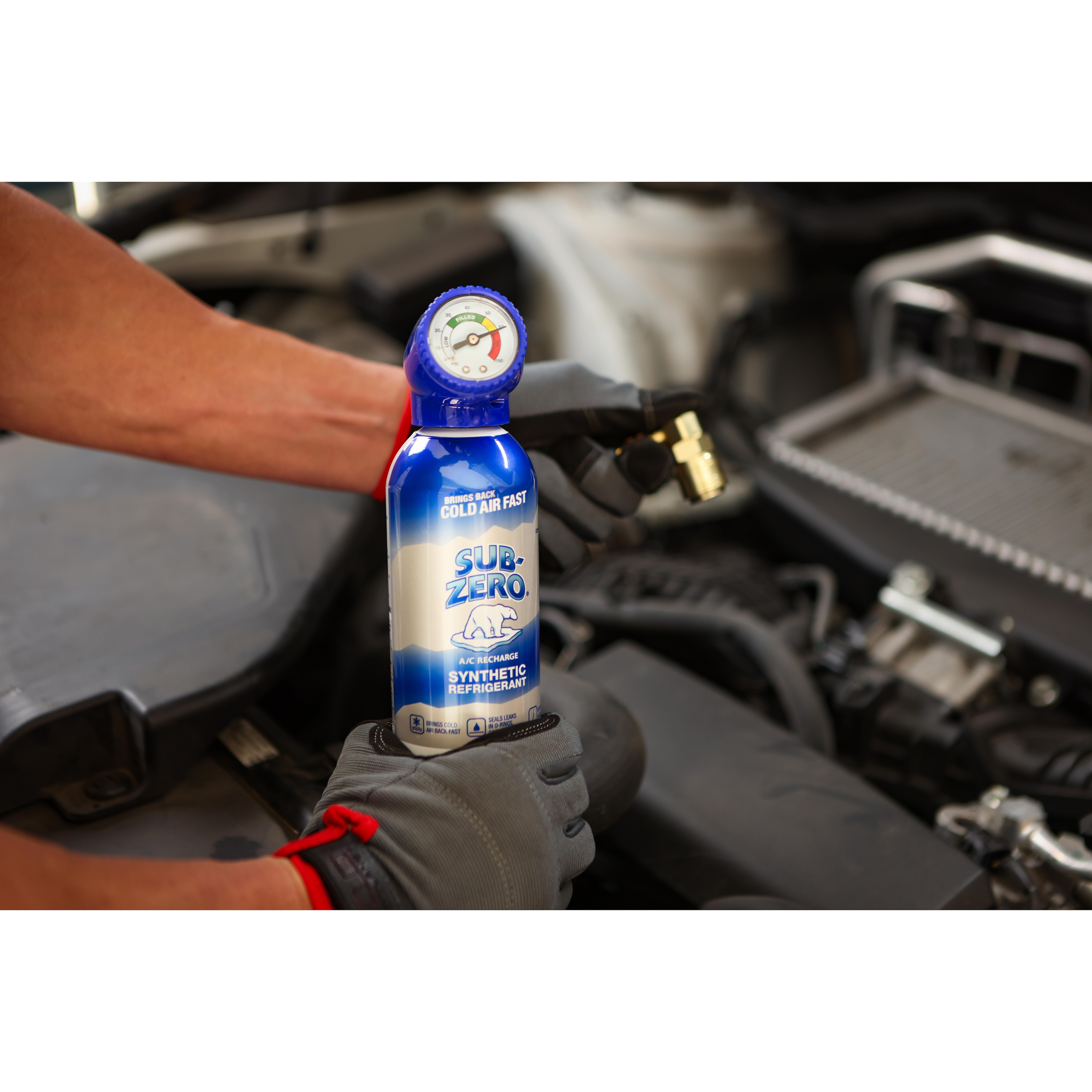 SubZero R1234yf Refrigerant Kit with Stop Leak and Charging Hose