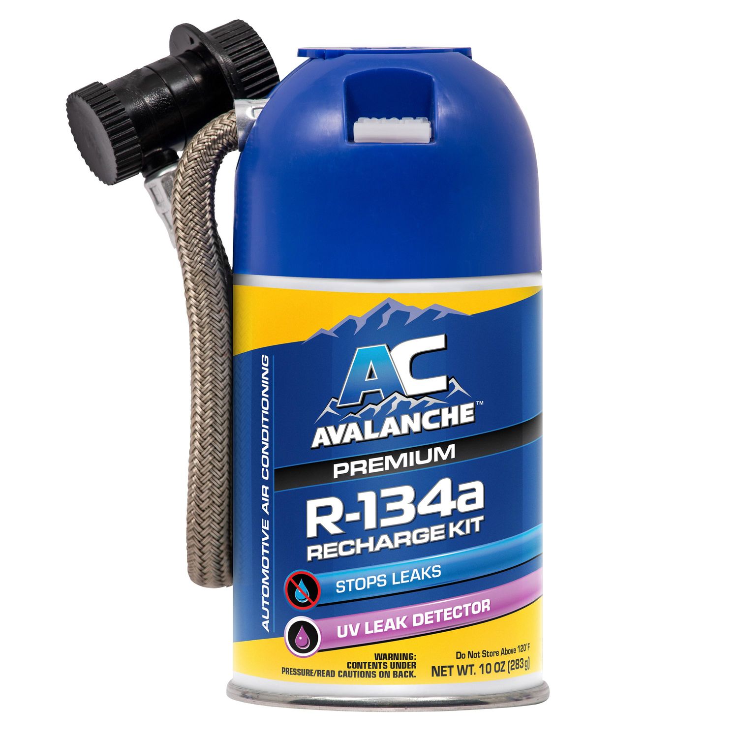 B'laster R134A Refrigerant with Leak Stop, Detection Dye and Charging Hose 10oz for Toyota tundra