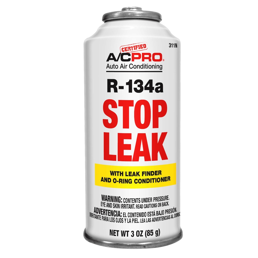 Certified A/C Pro R134A Refrigerant with Leak Detection Dye and Leak ...