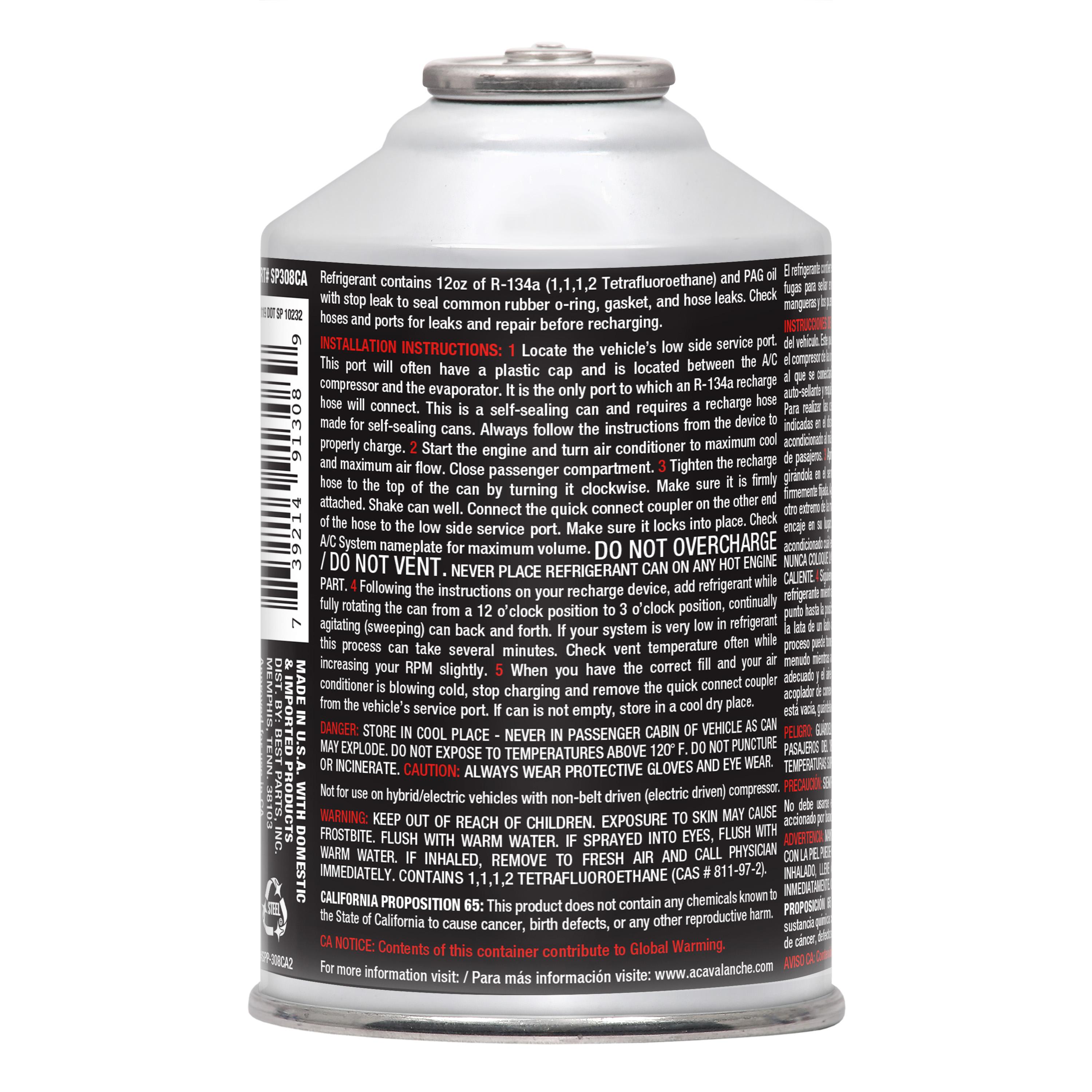 Shop PRO R-134a Refrigerant with Stop Leak 12oz | AutoZone