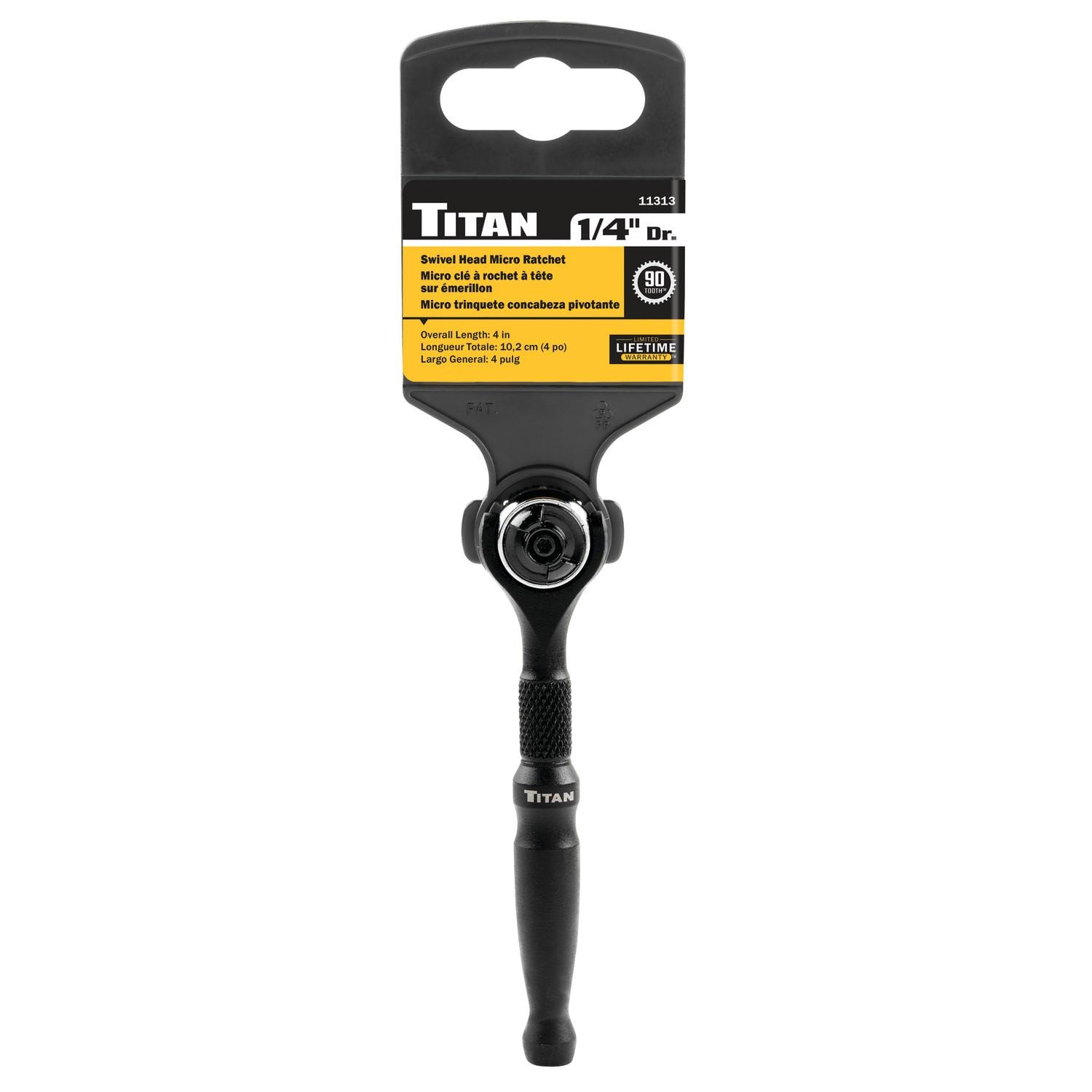 Titan 1/4in Drive Swivel Head Micro Ratchet | AutoZone