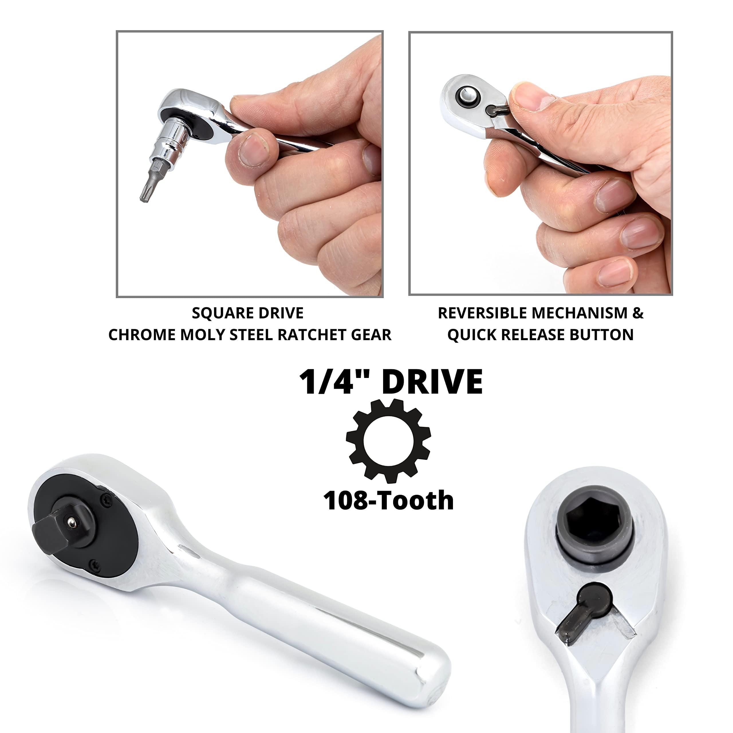 NEIKO 1/4in Drive Stubby Ratchet Wrench | AutoZone