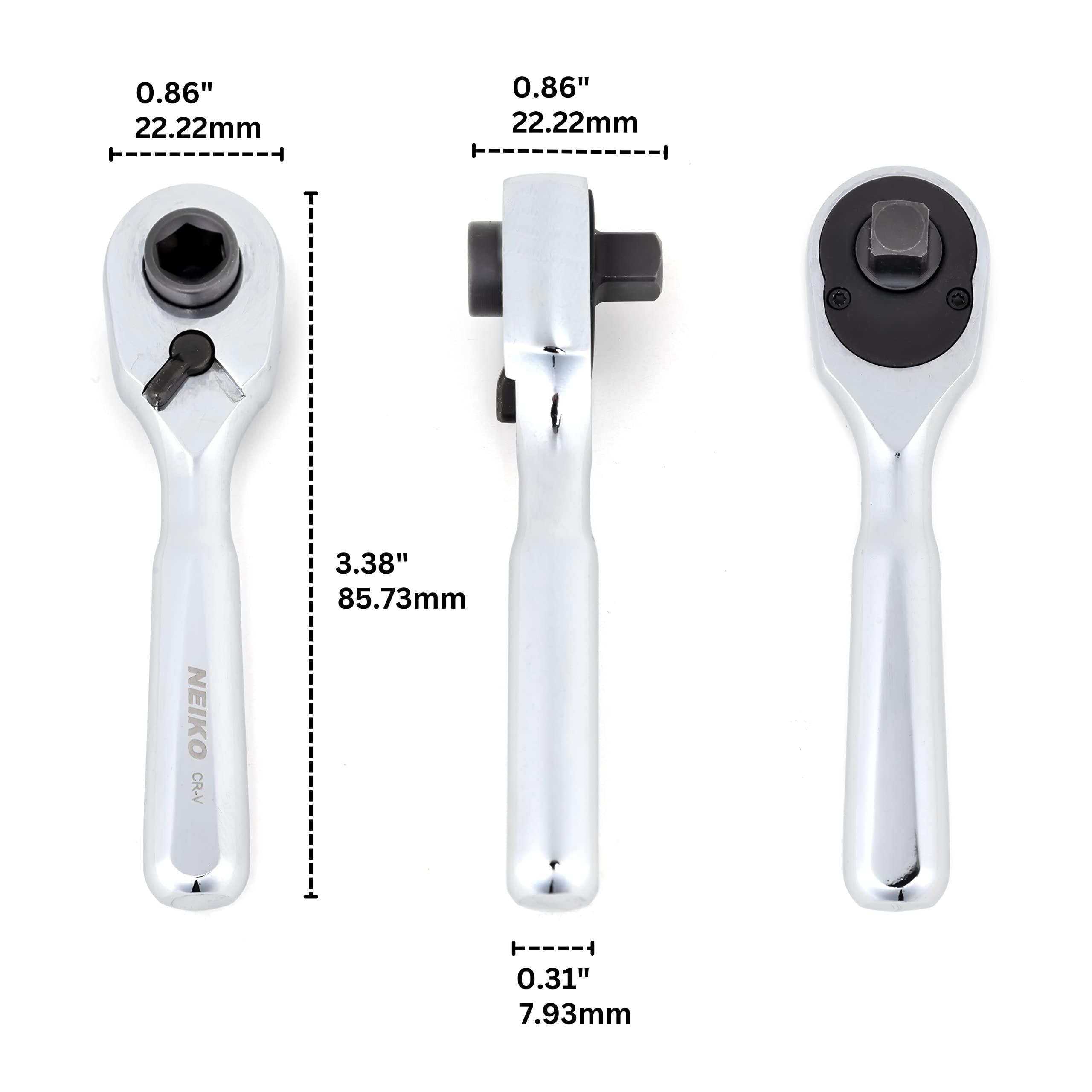 NEIKO 1/4in Drive Stubby Ratchet Wrench and Bit | AutoZone
