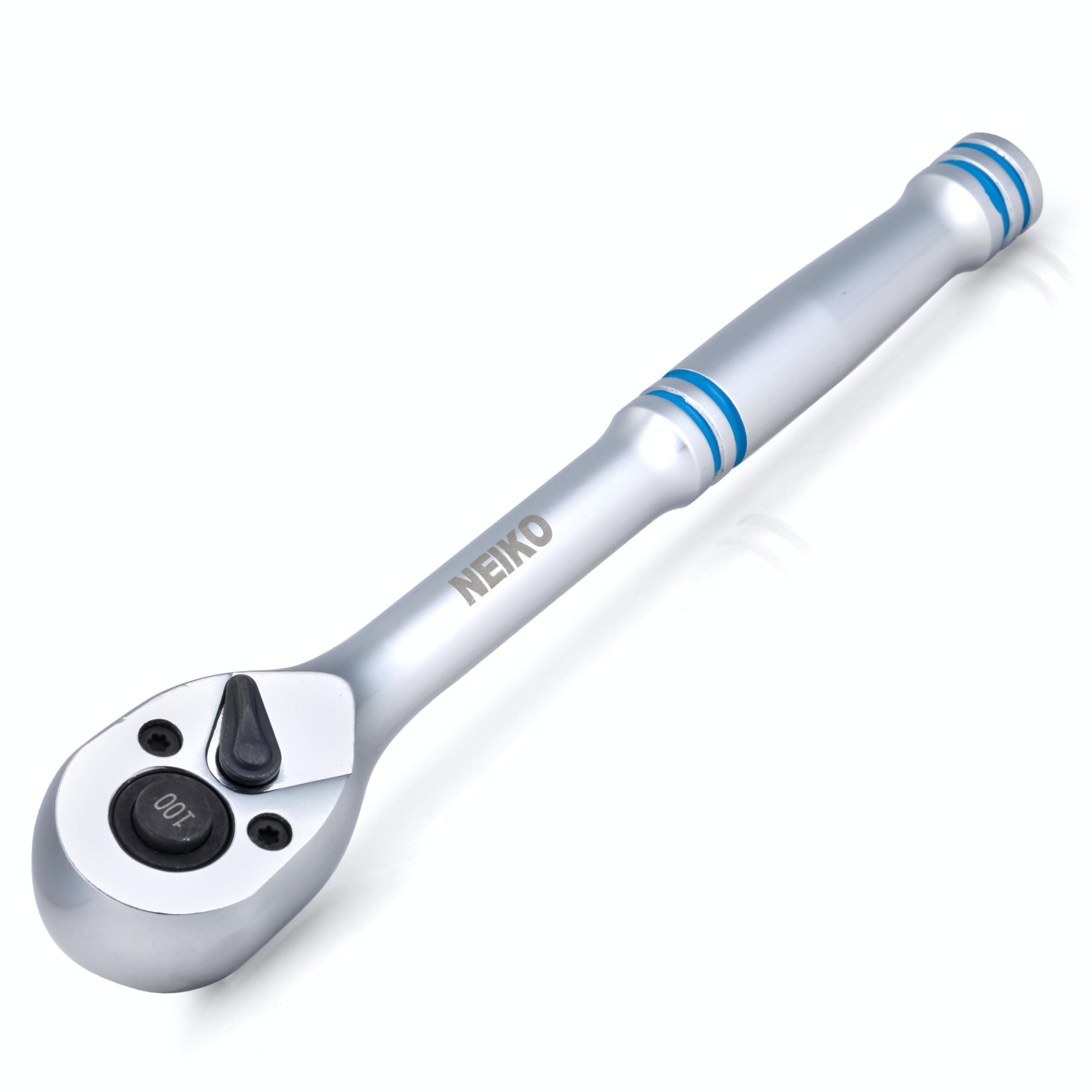 NEIKO 3/8in Ratchet Wrench, 8in CR-V, 100 Tooth Reversible, 3.6