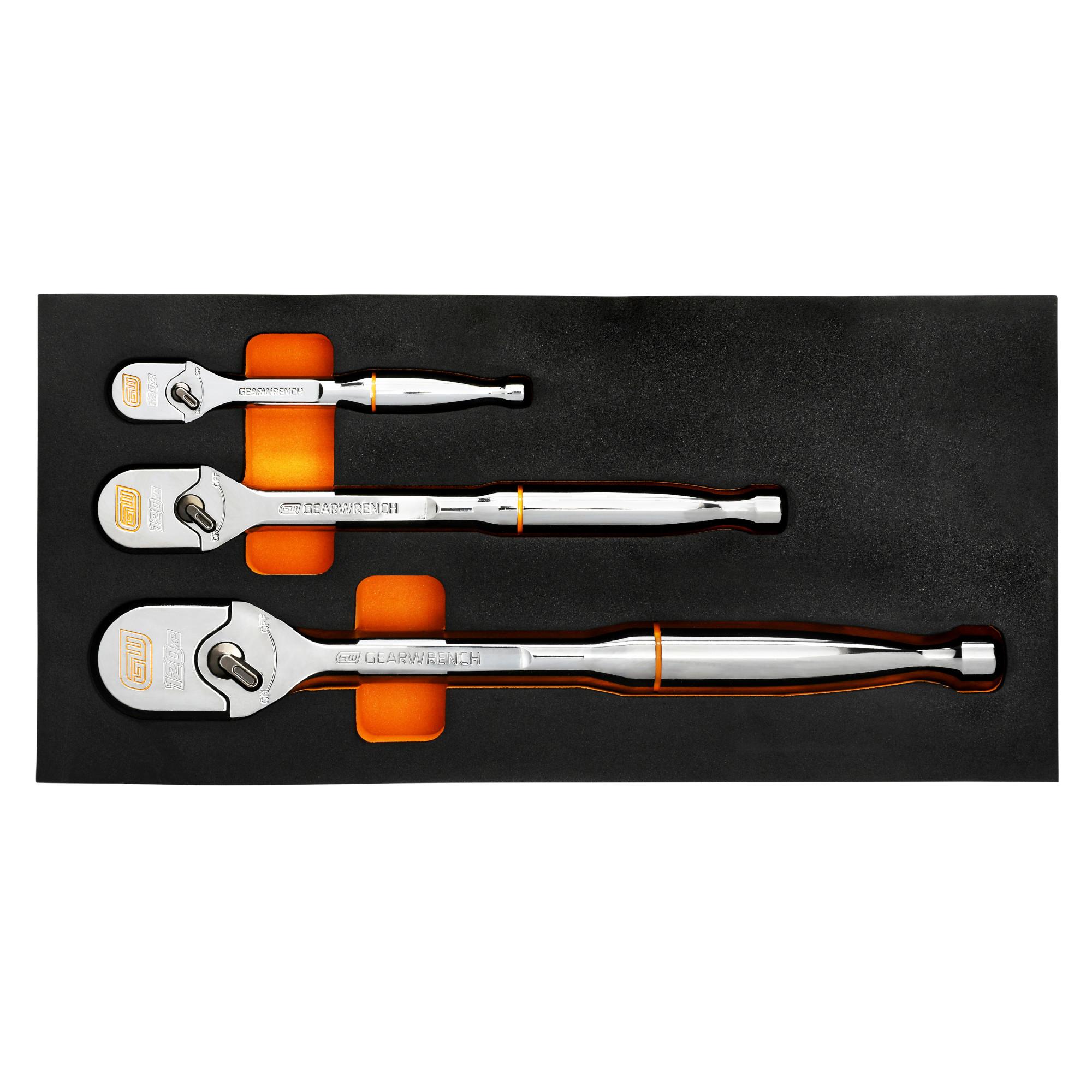 GearWrench 1/4in, 3/8in and 1/2in Drive 120XP Full Polish Teardrop