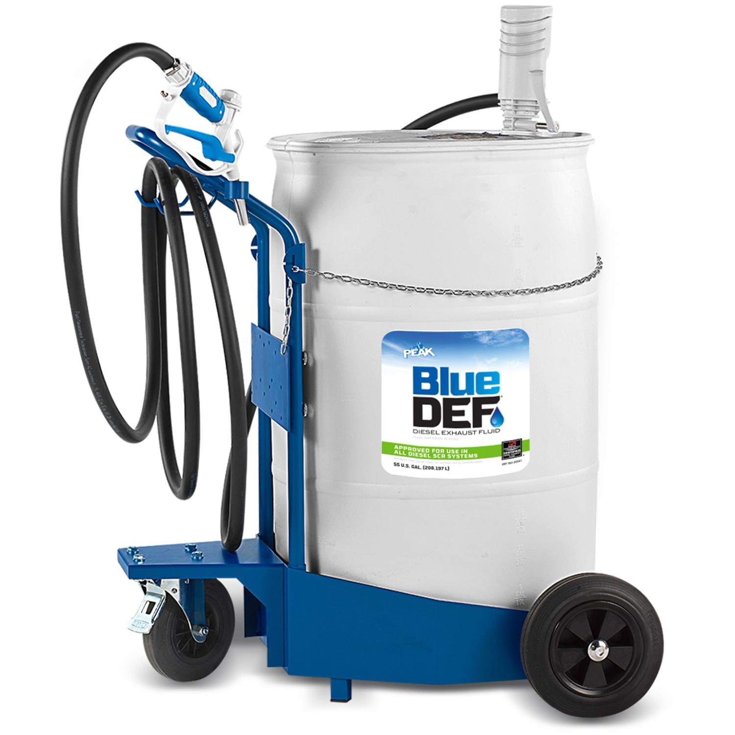 PEAK BlueDEF Diesel Exhaust Fluid Drum Cart with Mounting Bracket