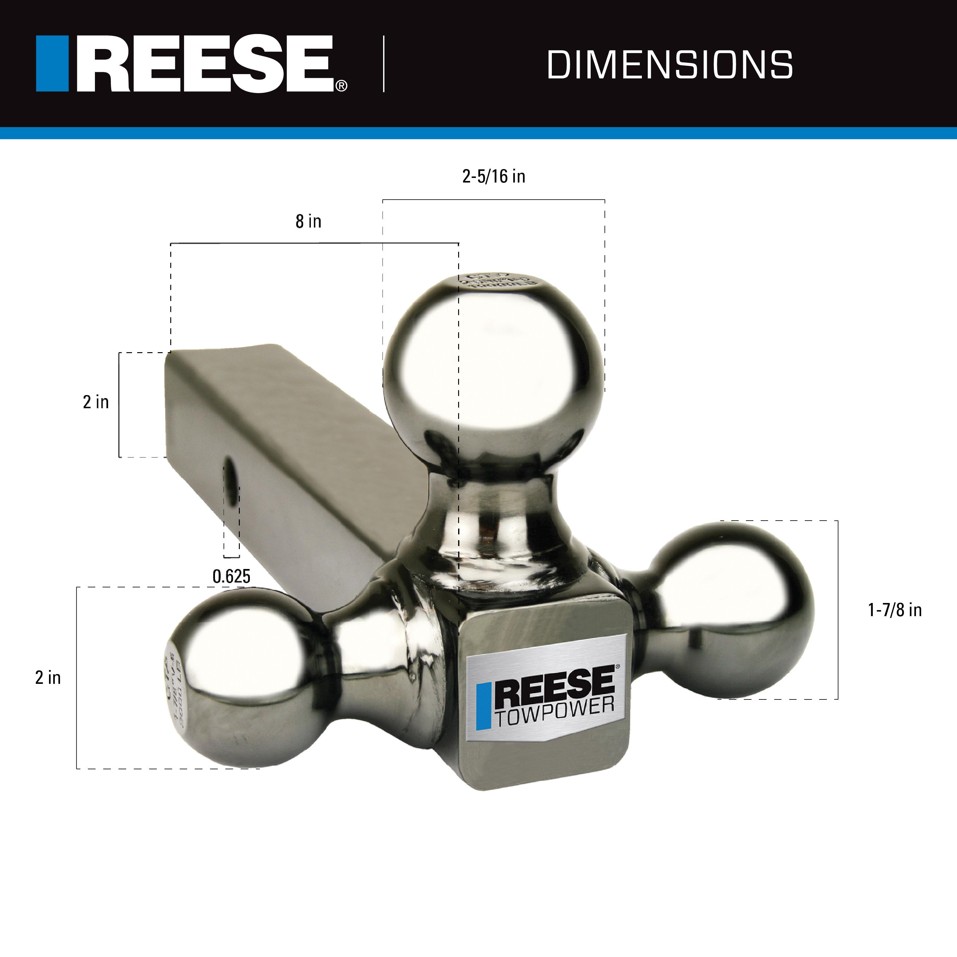 REESE Towpower Black Nickel Tri-Ball Mount | AutoZone