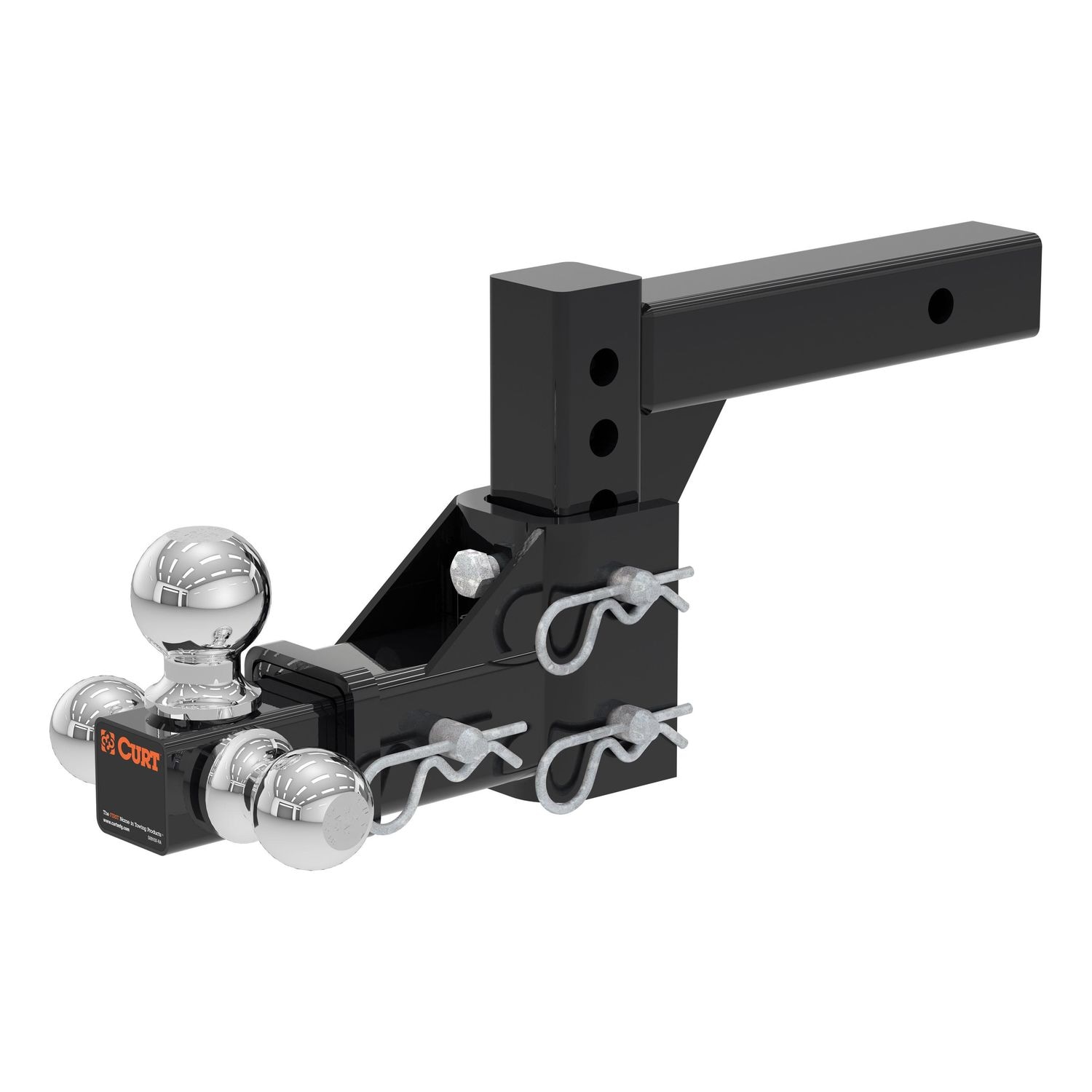 CURT 1 7/8in, 2in, and 2 5/16in Adjustable Trailer Hitch Multi-Ball Mount for Toyota Avalon