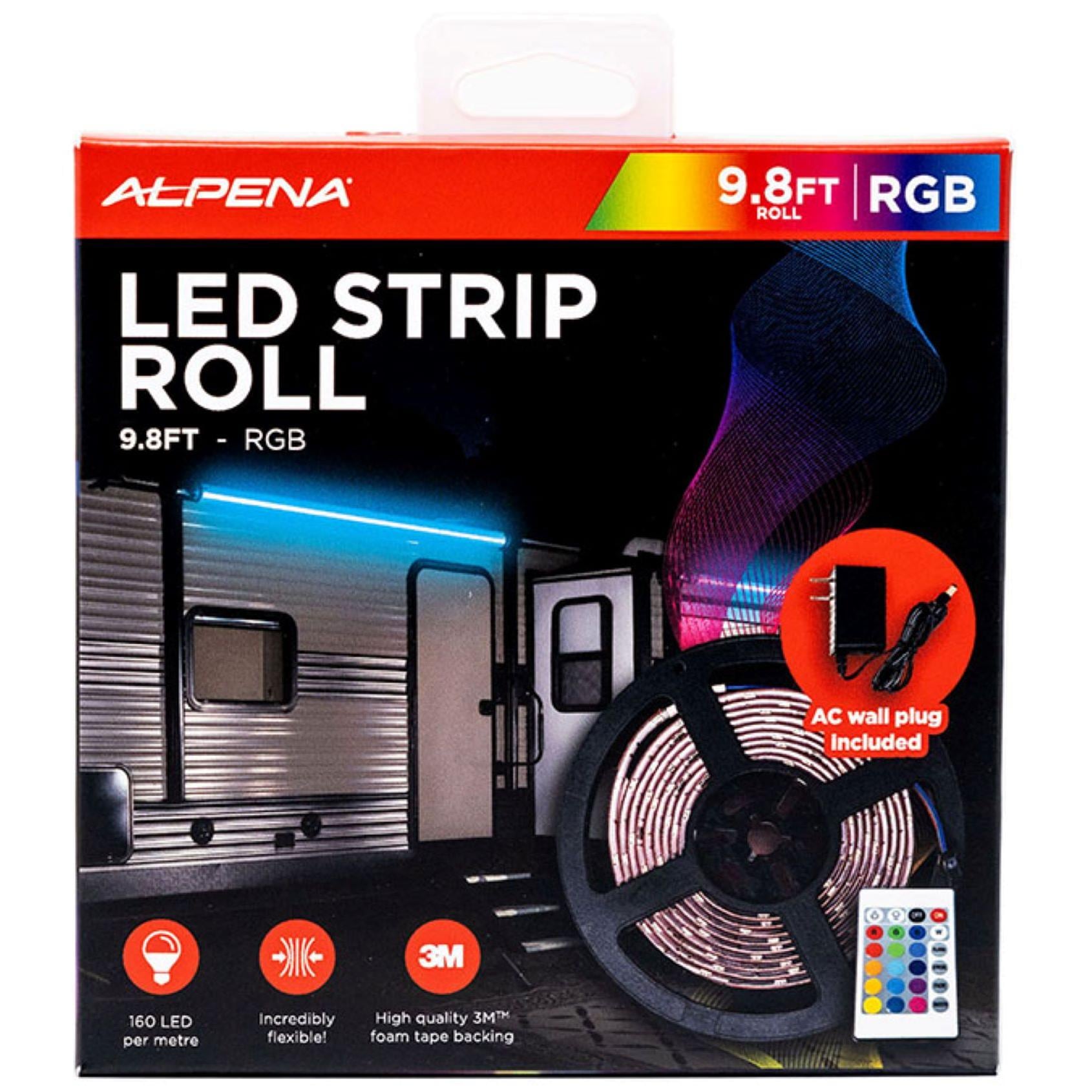 Alpena Multi-Color 9.8ft LED Strip Roll RGB with Remote | AutoZone