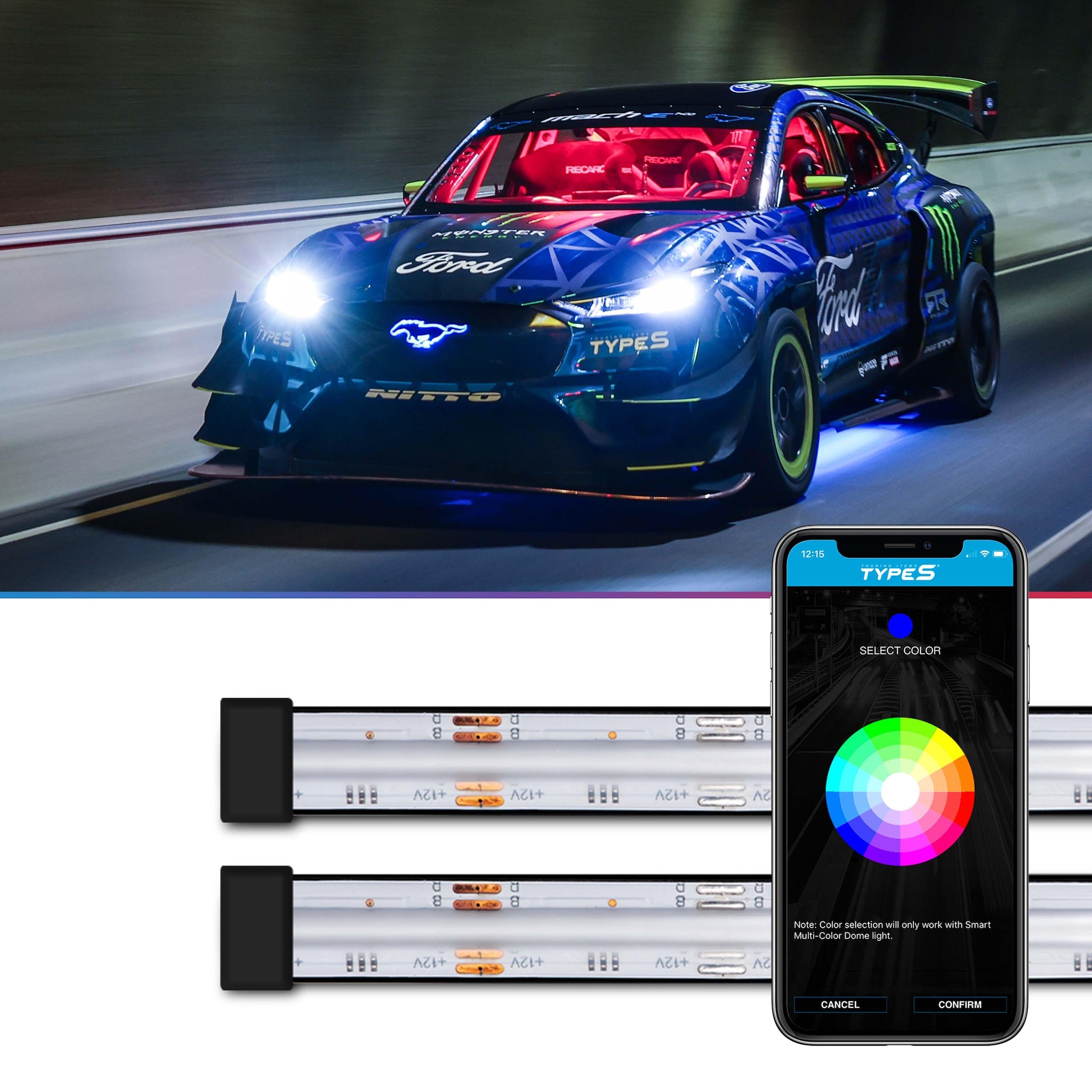 Type S 96in Formula DRIFT Pro Series Interior Smart COB Lighting Kit