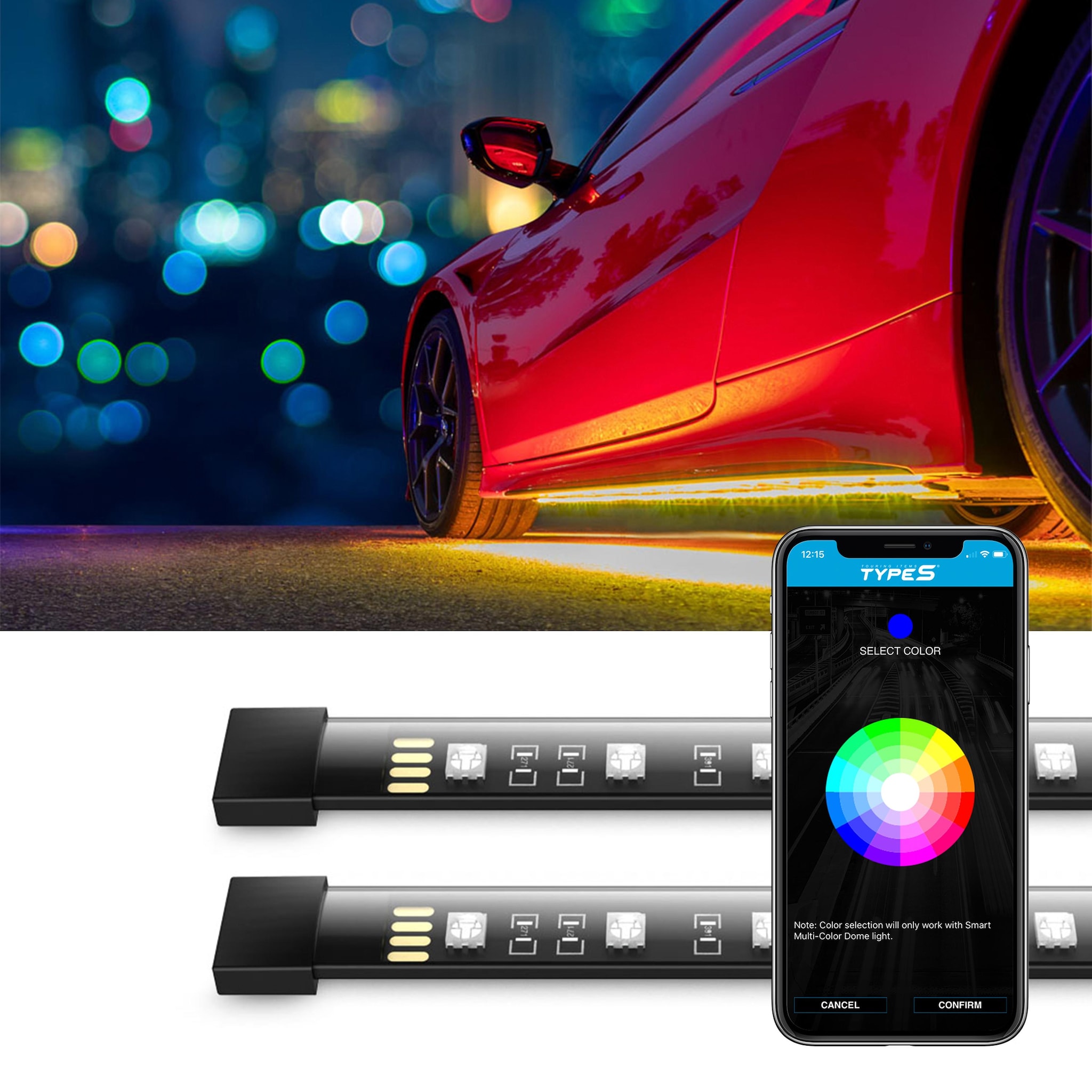 TYPE S UnderGlowz Bluetooth App Controlled LED Glow Kit