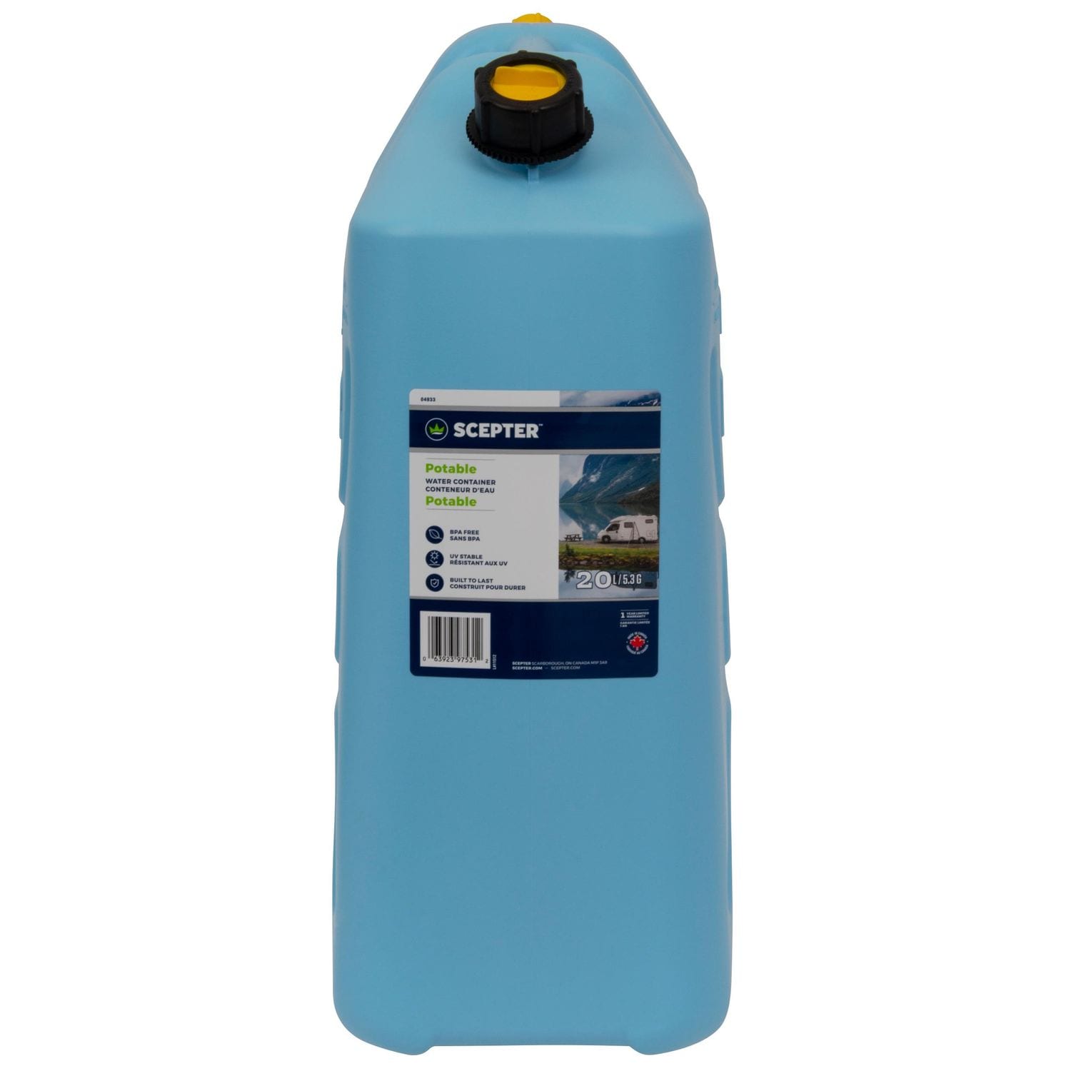 Récipient De Stockage D'eau Sceptre 5 Gallons (20 Litres