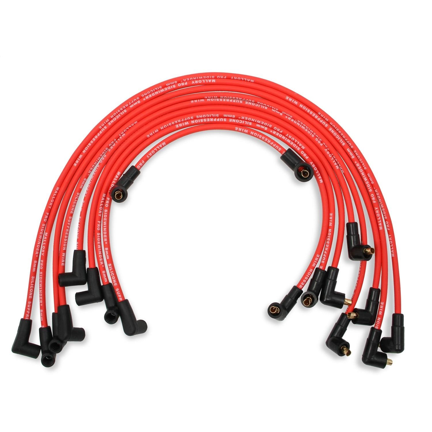 MALLORY 8mm silicone suppression プラグコード Mallory Spark Plug Wire Set 604 | AutoZone