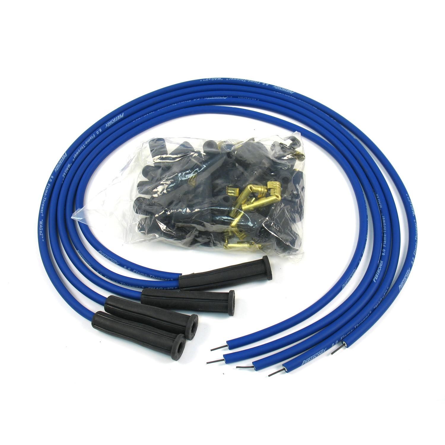 Pertronix 8mm Blue 4 Cylinder 180 Degree Universal Wires | AutoZone