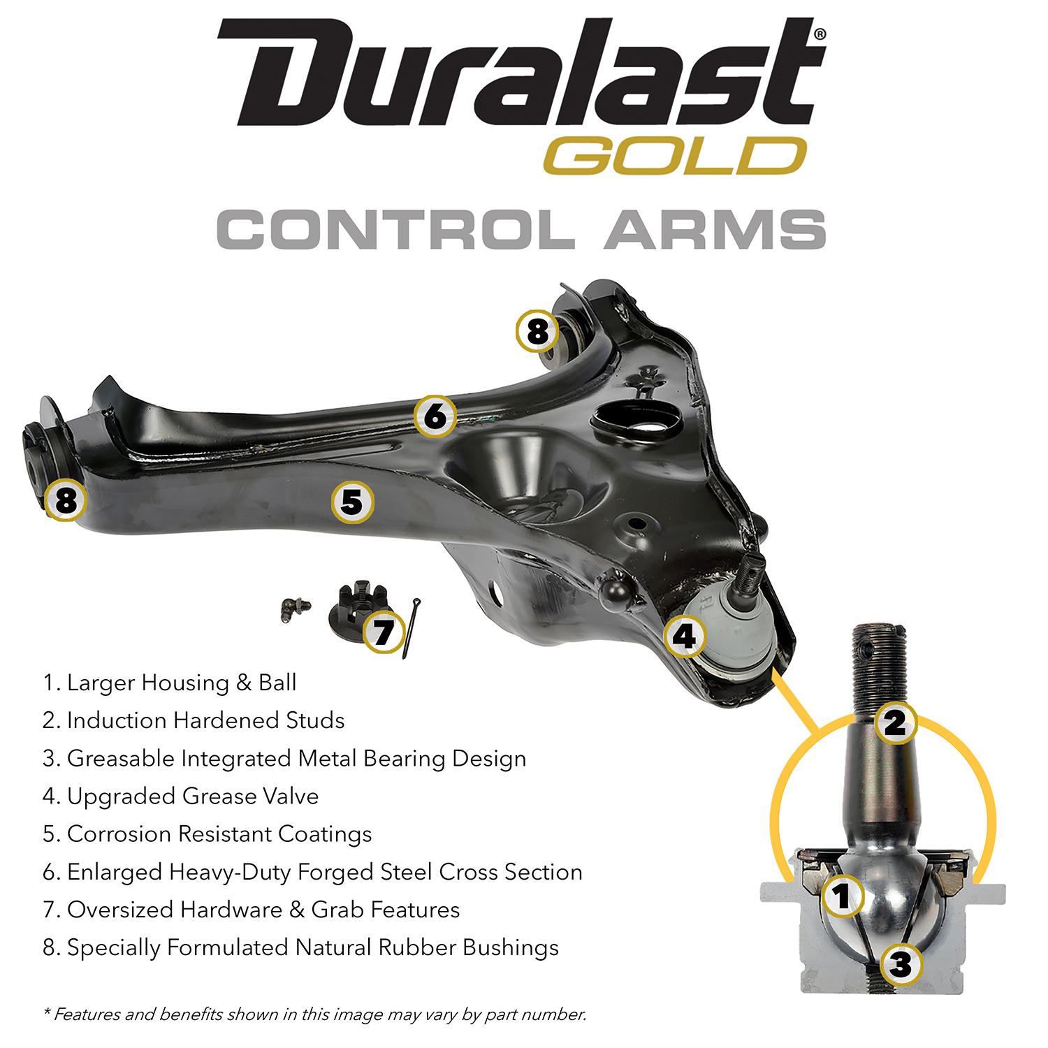 Duralast Gold Suspension Control Arm and Ball Joint Assembly