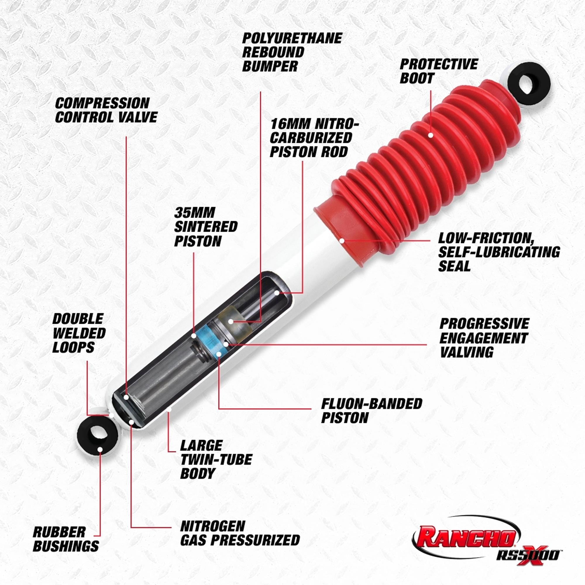 Rancho RS5000X Suspension Shock Absorber RS55374 | AutoZone