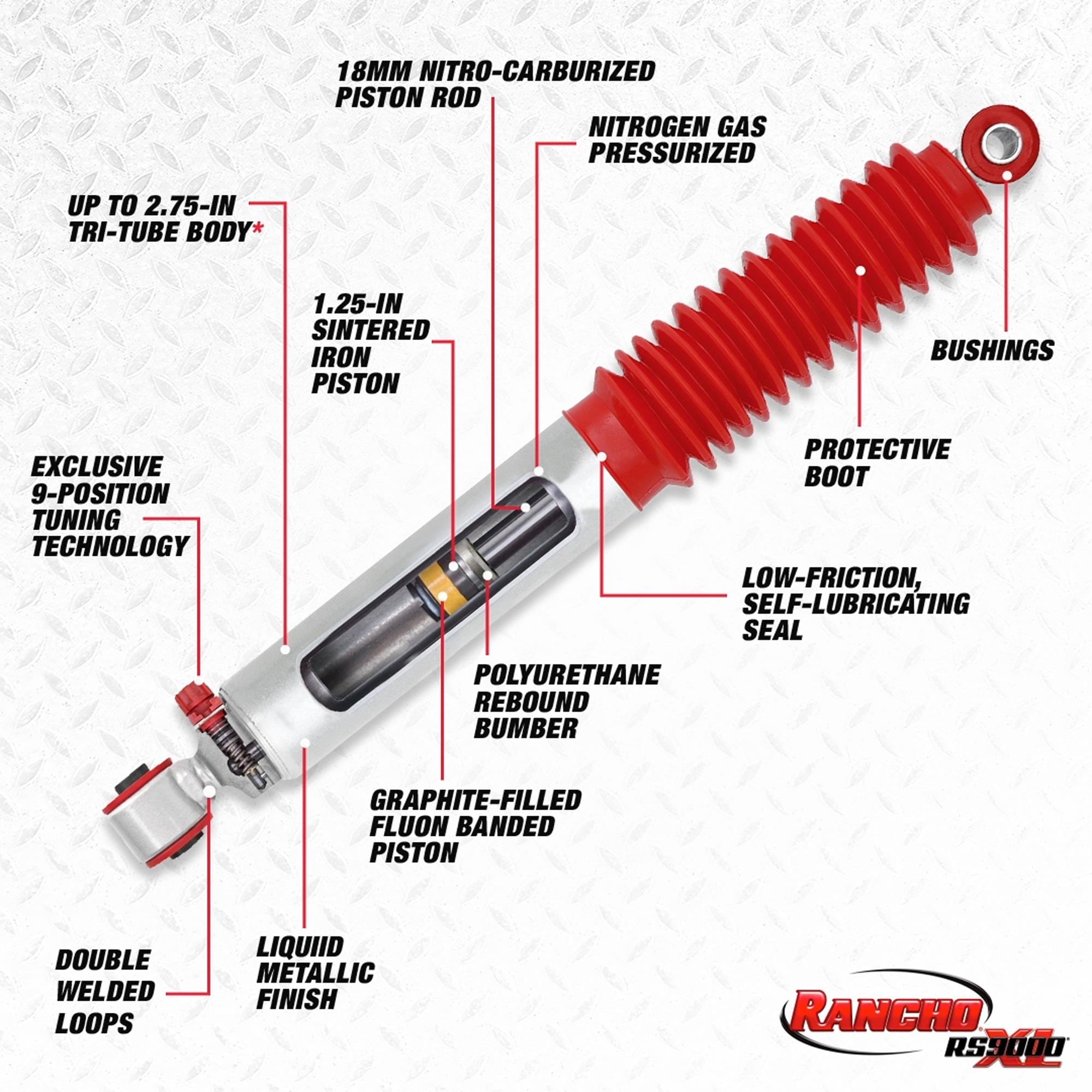 Rancho RS9000XL Suspension Shock Absorber RS999197 | AutoZone