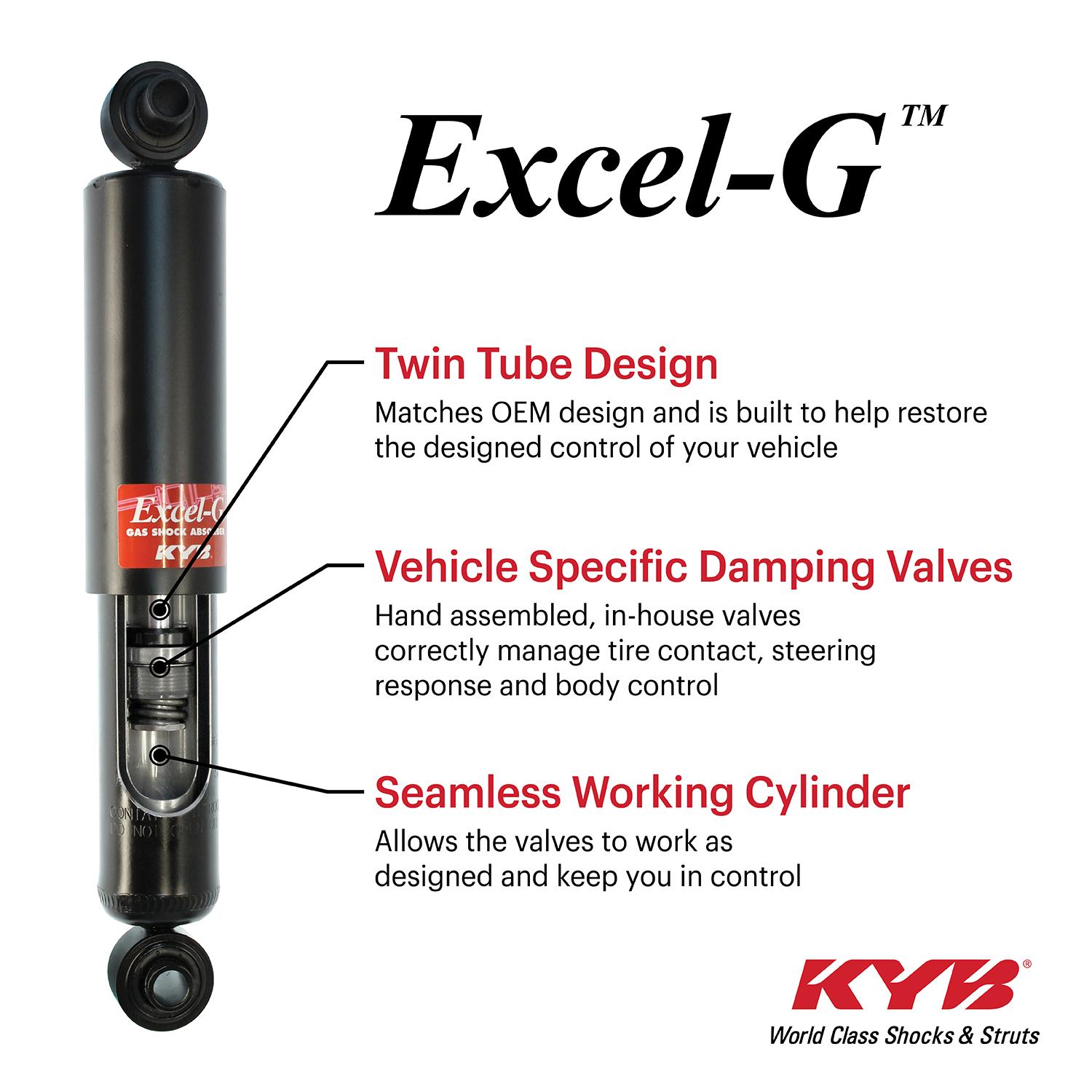 KYB Excel-G Suspension Shock Absorber 344098 | AutoZone