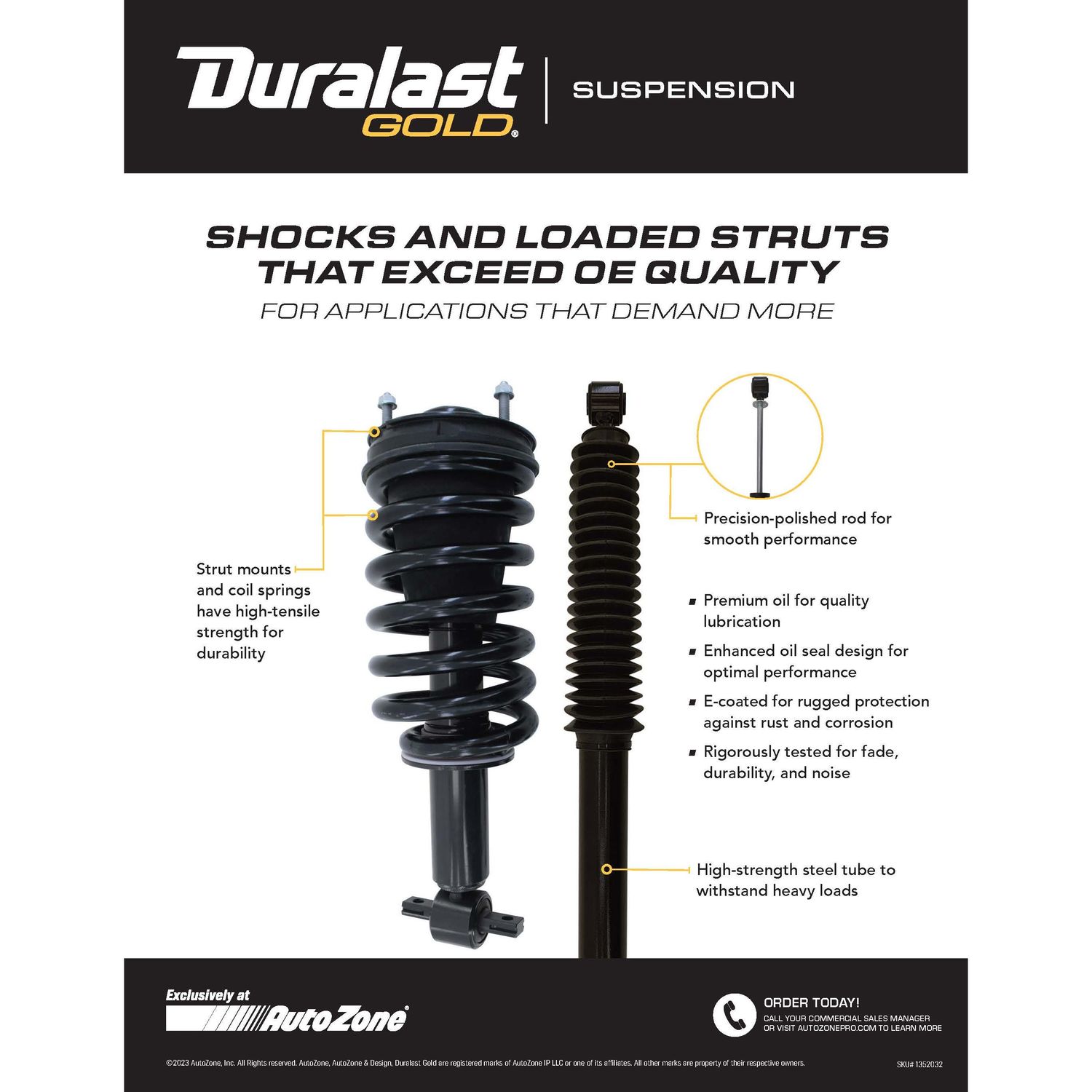 Duralast Suspension Shock Absorber MS33-31052BG | AutoZone