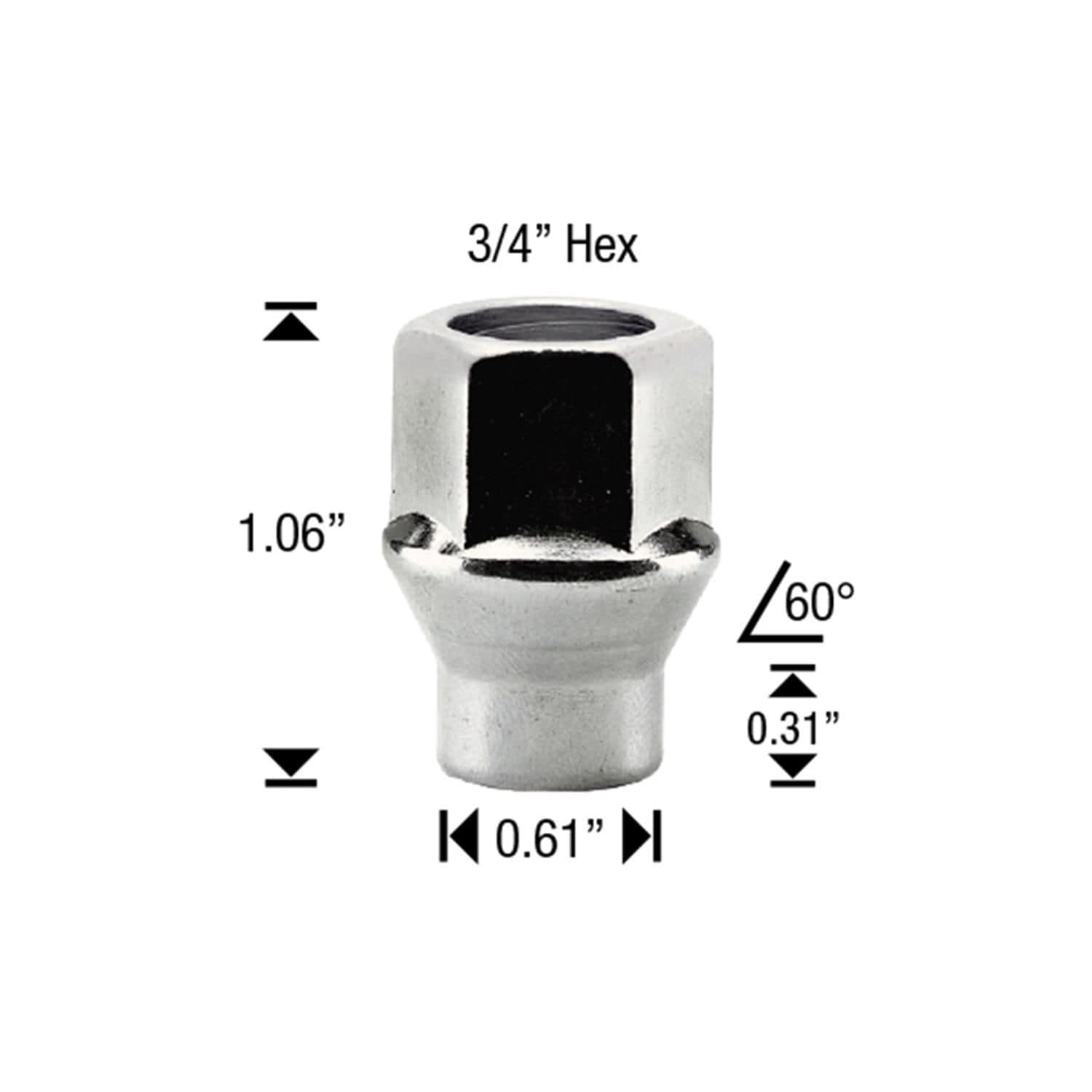 White Knight Wheel Lug Nut 7807-1-4 | AutoZone